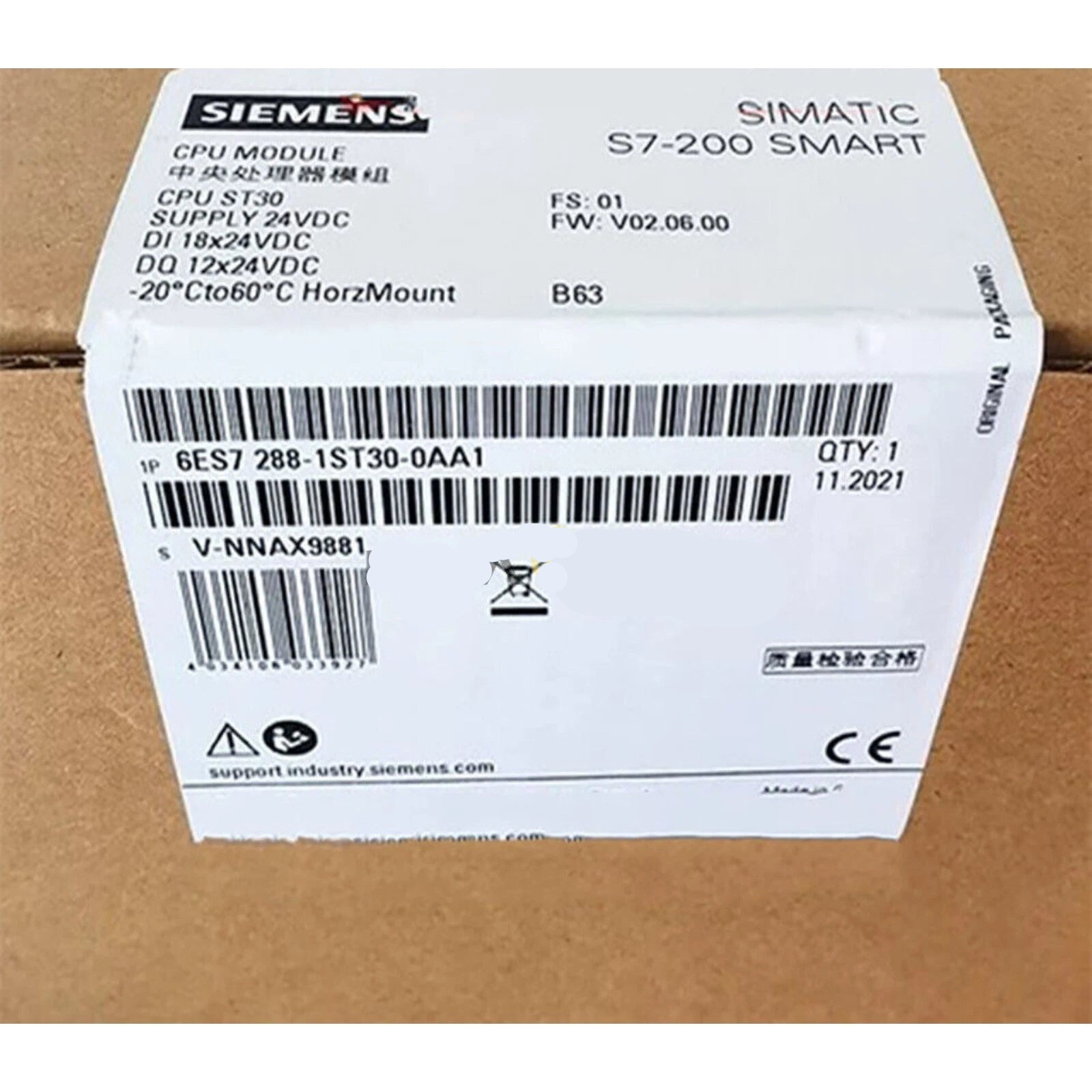 SIEMENS Simatic 6es7288-1st30-0AA1 Central Processing Unit Module (New In Box) in Pakistan thumbnail 6
