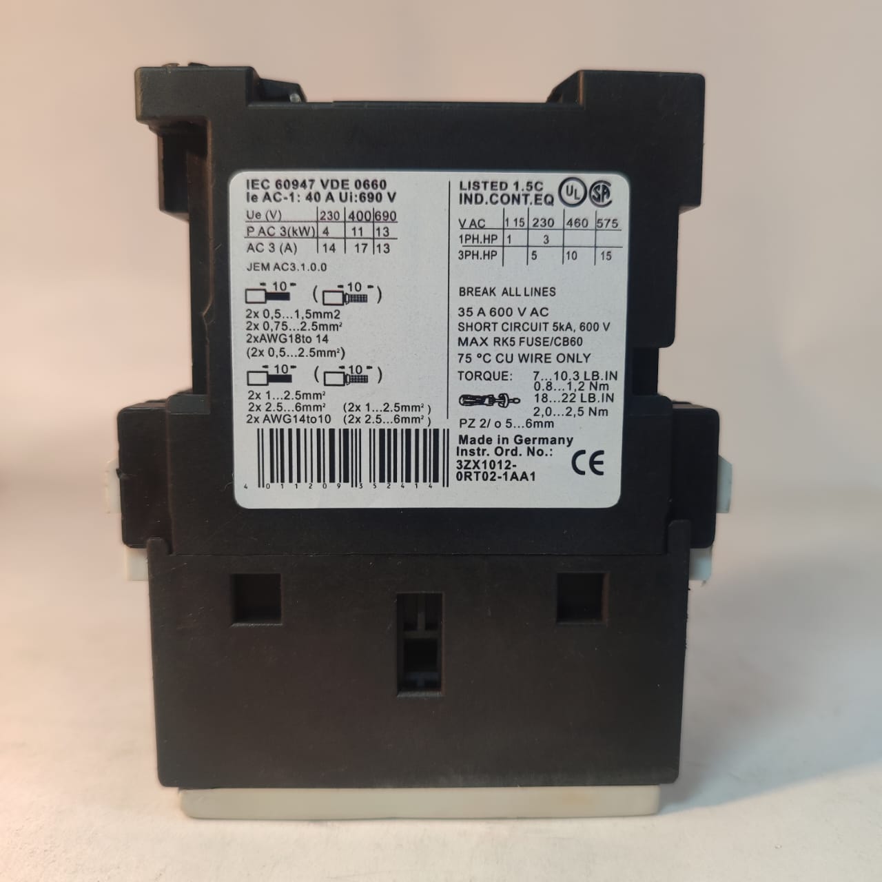 SIEMENS 3RT1026-1BB40 Power Contactor in Pakistan thumbnail 6