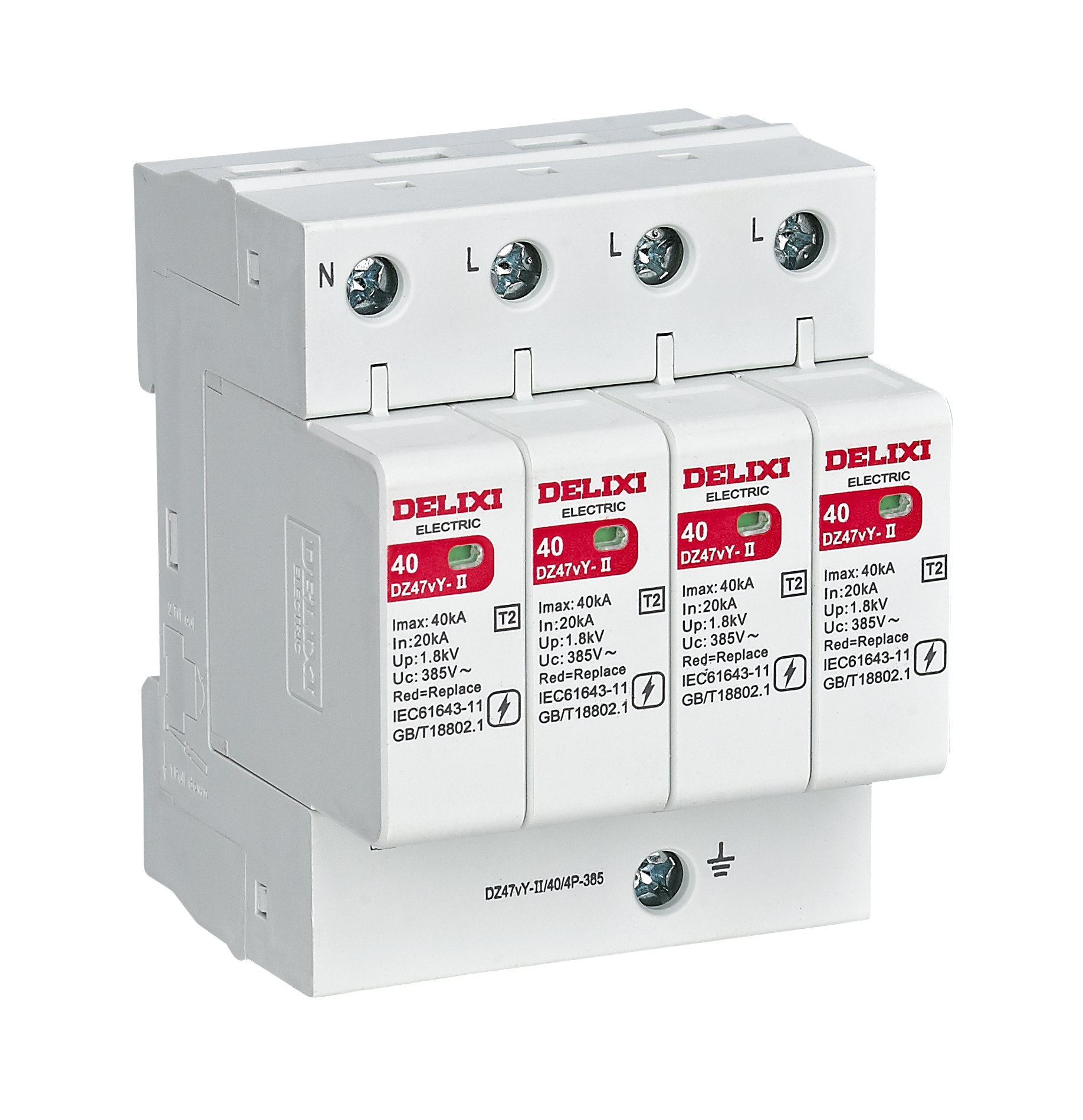 DELIXI ELECTRIC Surge Protection Device (AC SPD) in Pakistan - 4 / 40 kA 385V