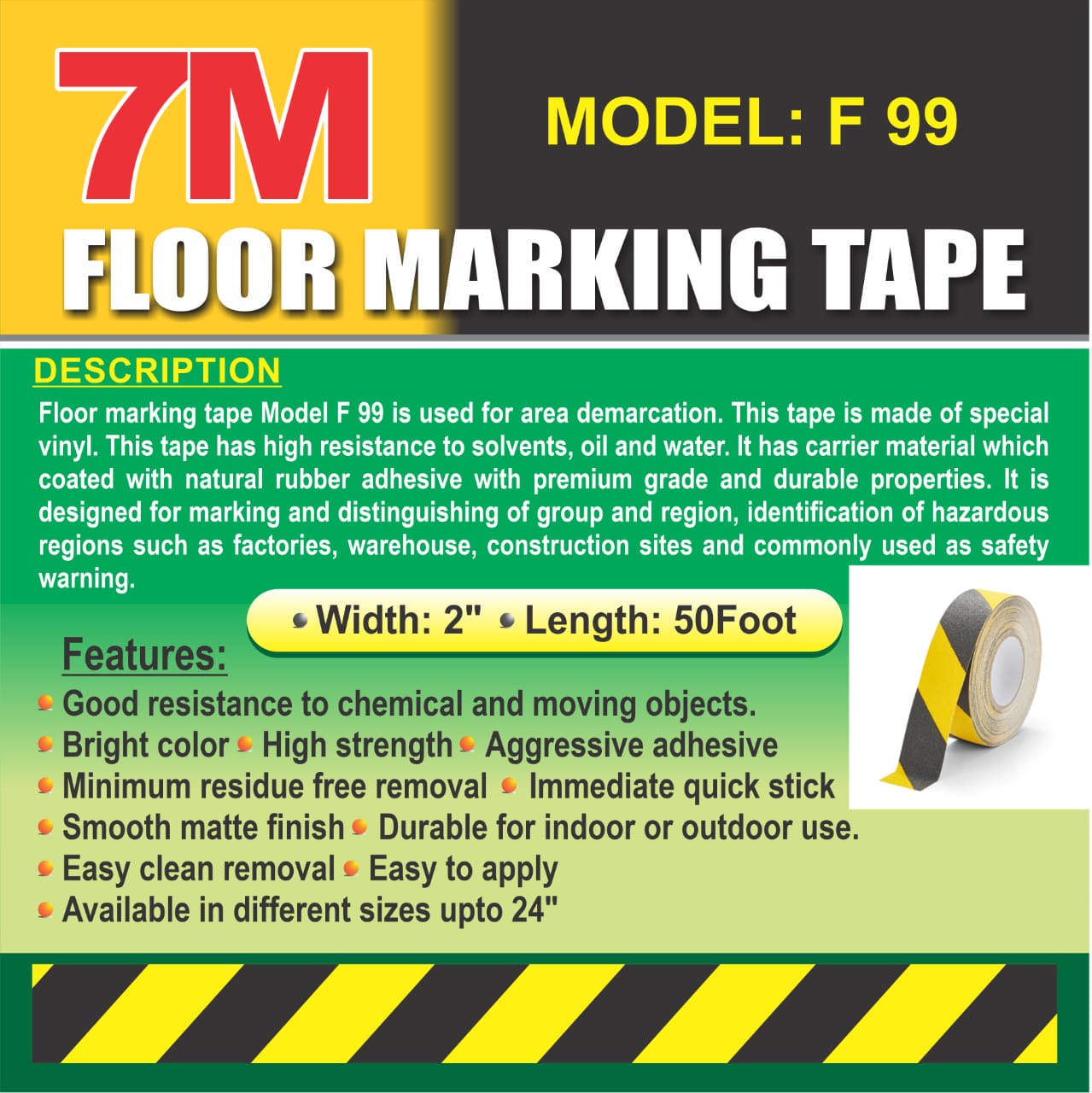 F99 Floor Marking Tape in Pakistan thumbnail 4