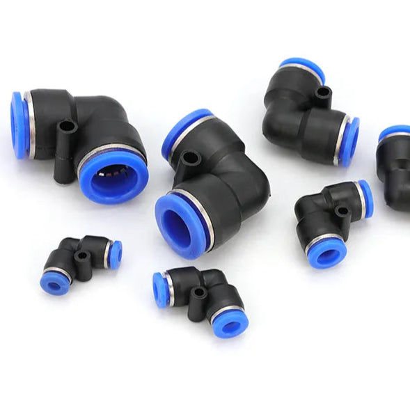 PV 90° Elbow Quick Insert Bend Plastic Tube Push-in Connector in Pakistan - 6x6