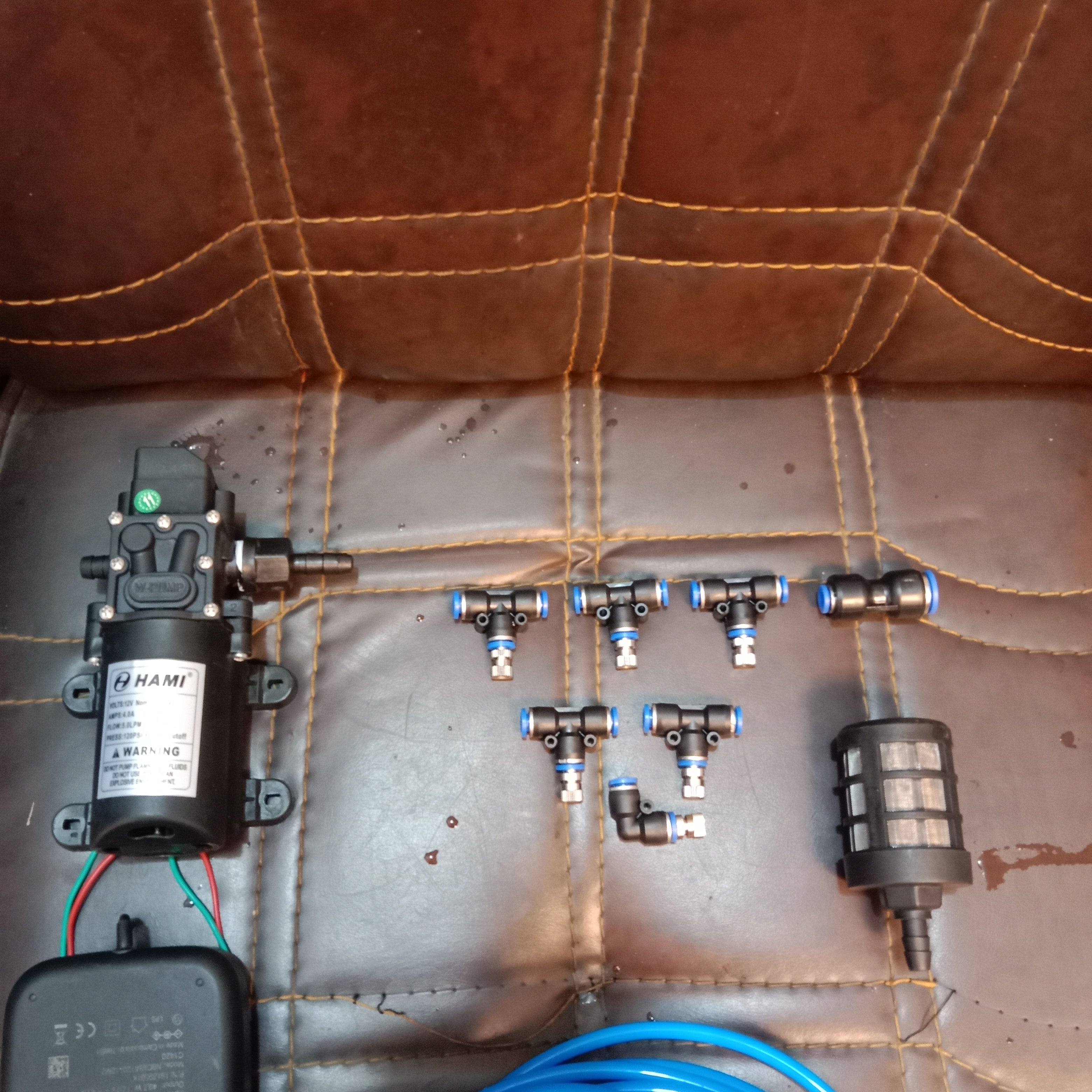 Misting System for Homes, Solar panels, and Farms in Pakistan - 8-Nozzle System With Pump & 40 ft Pipe thumbnail 3