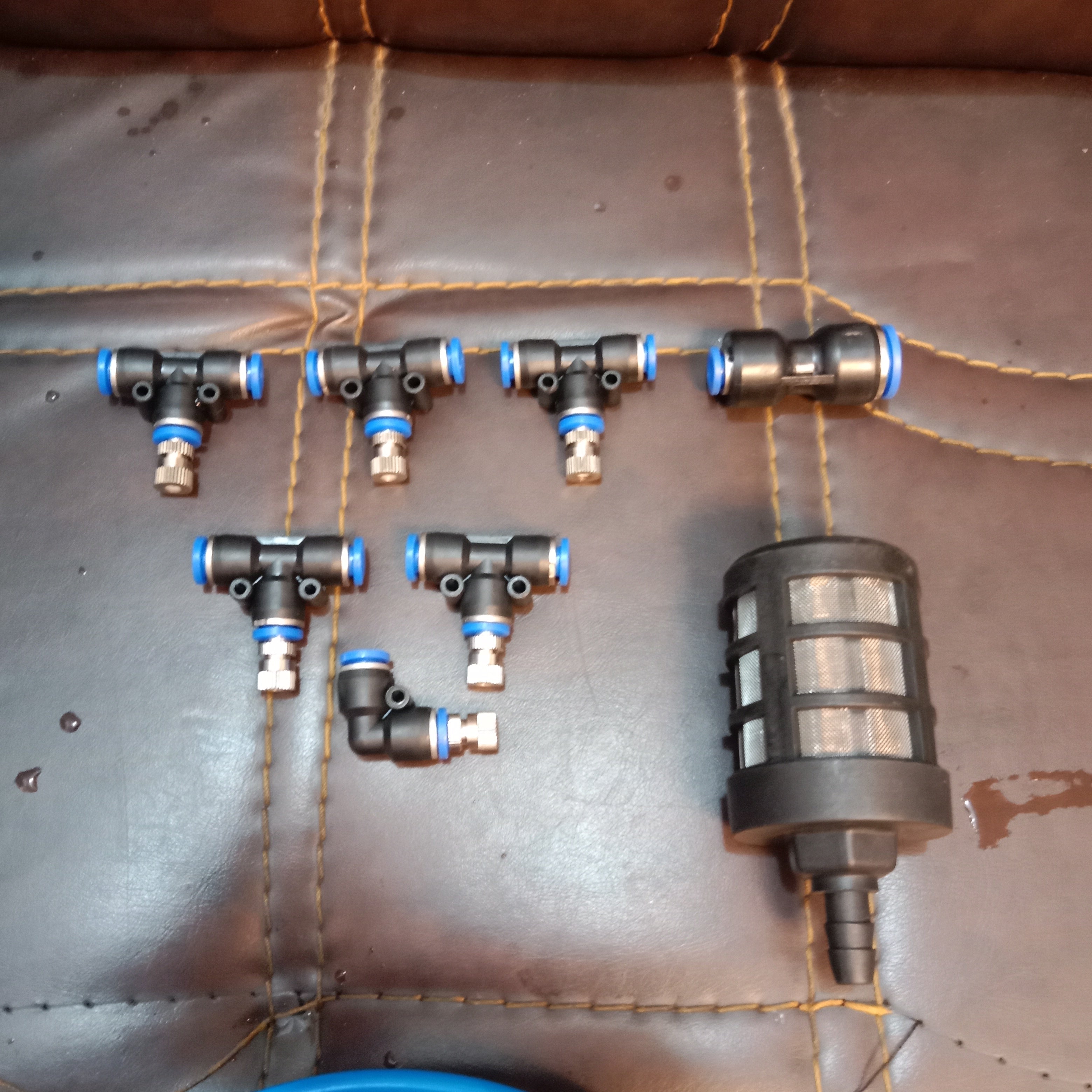 Misting System for Homes, Solar panels, and Farms in Pakistan - 8-Nozzle System With Pump & 40 ft Pipe thumbnail 5