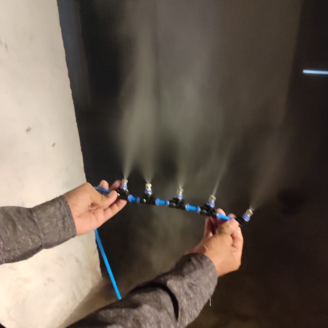 Misting System for Homes, Solar panels, and Farms in Pakistan - 8-Nozzle System With Pump & 40 ft Pipe thumbnail 7