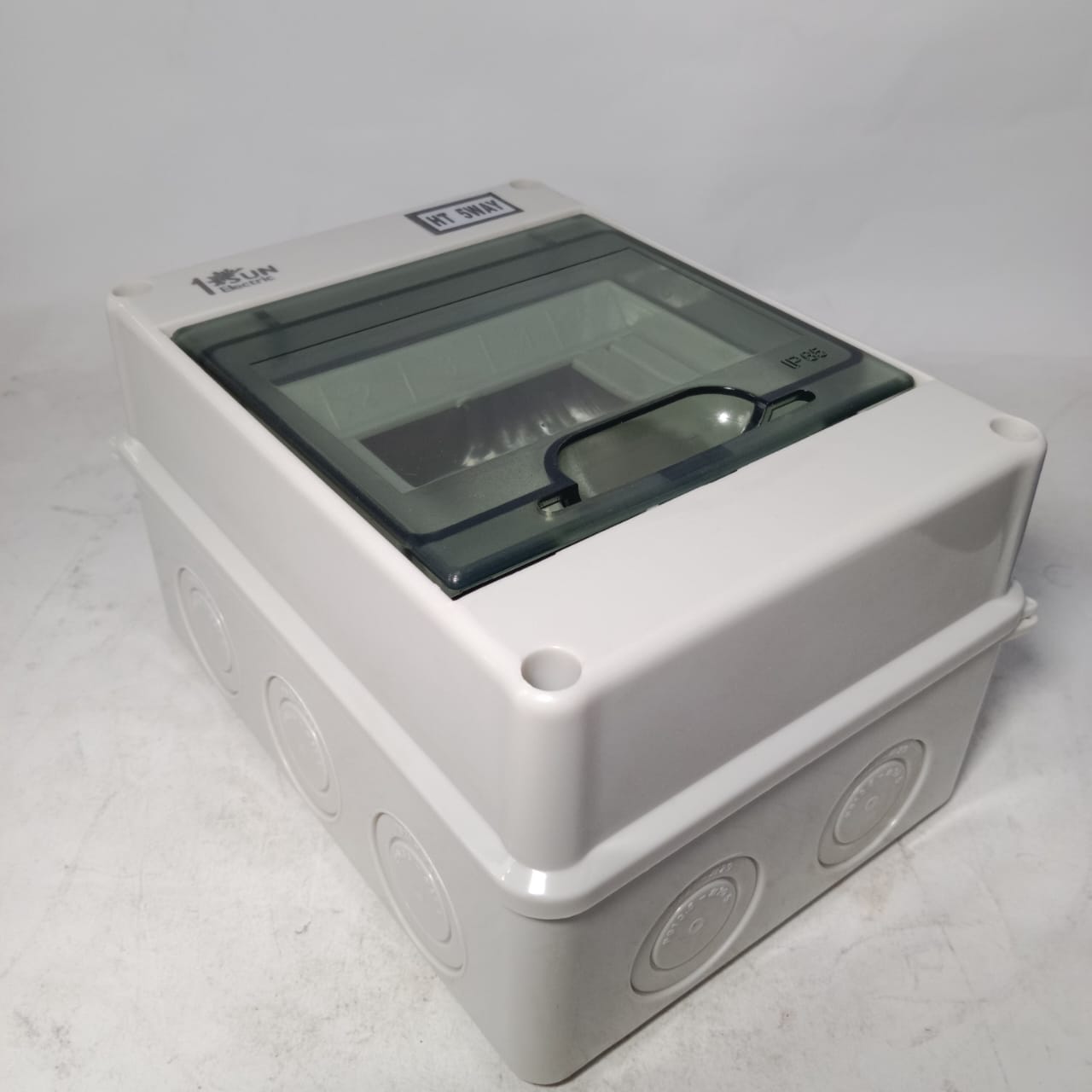 1SUN Electric HT 5WAY Weatherproof Power Distribution Circuit Breaker Protection Box Transparent Cover, DIN Rail in Pakistan thumbnail 6