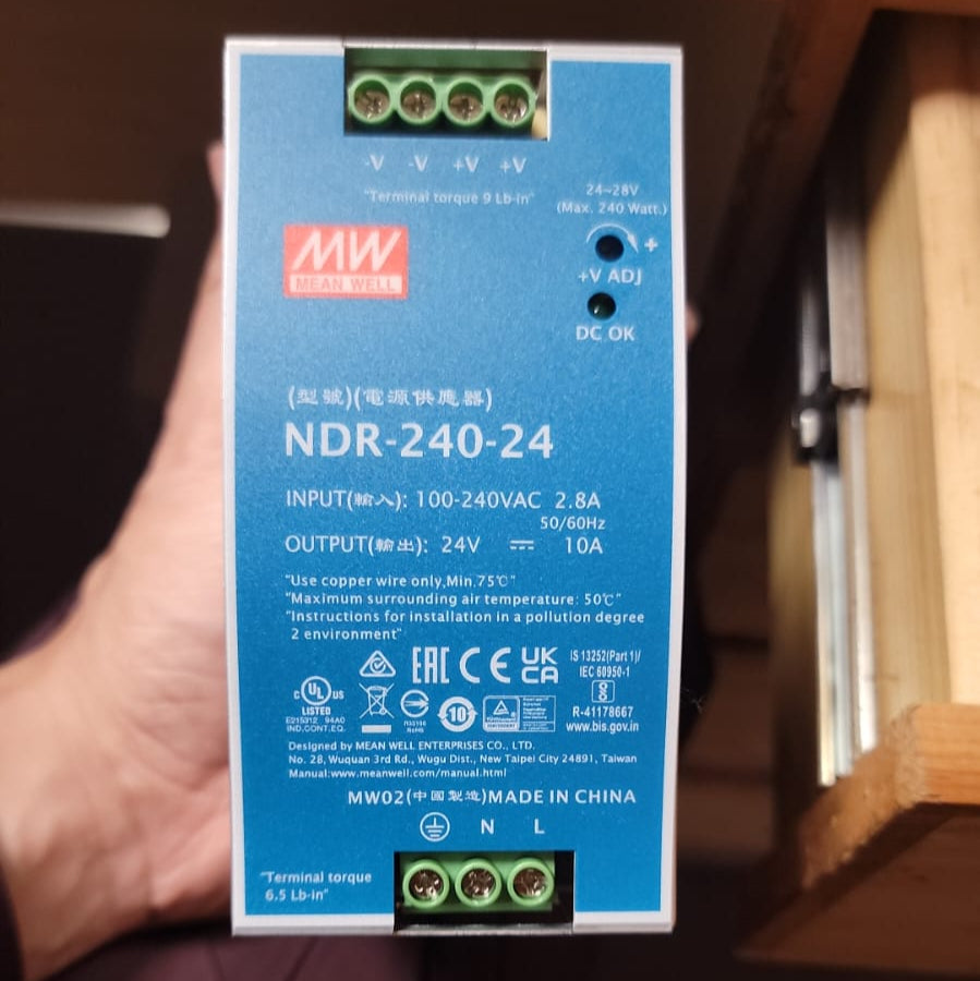 MEAN WELL NDR-240-24 24VDC 10A 240W Industrial DIN Rail Power Supply in Pakistan - NDR-240-48