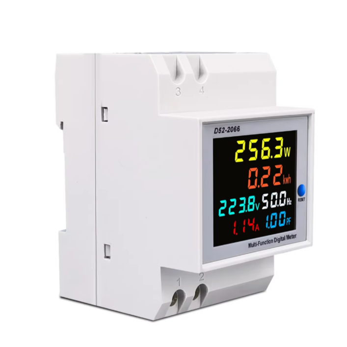 6-In-One Din Rail AC Monitor Voltage Current Power Factor Active KWH Electric Energy Frequency Meter in Pakistan thumbnail 4