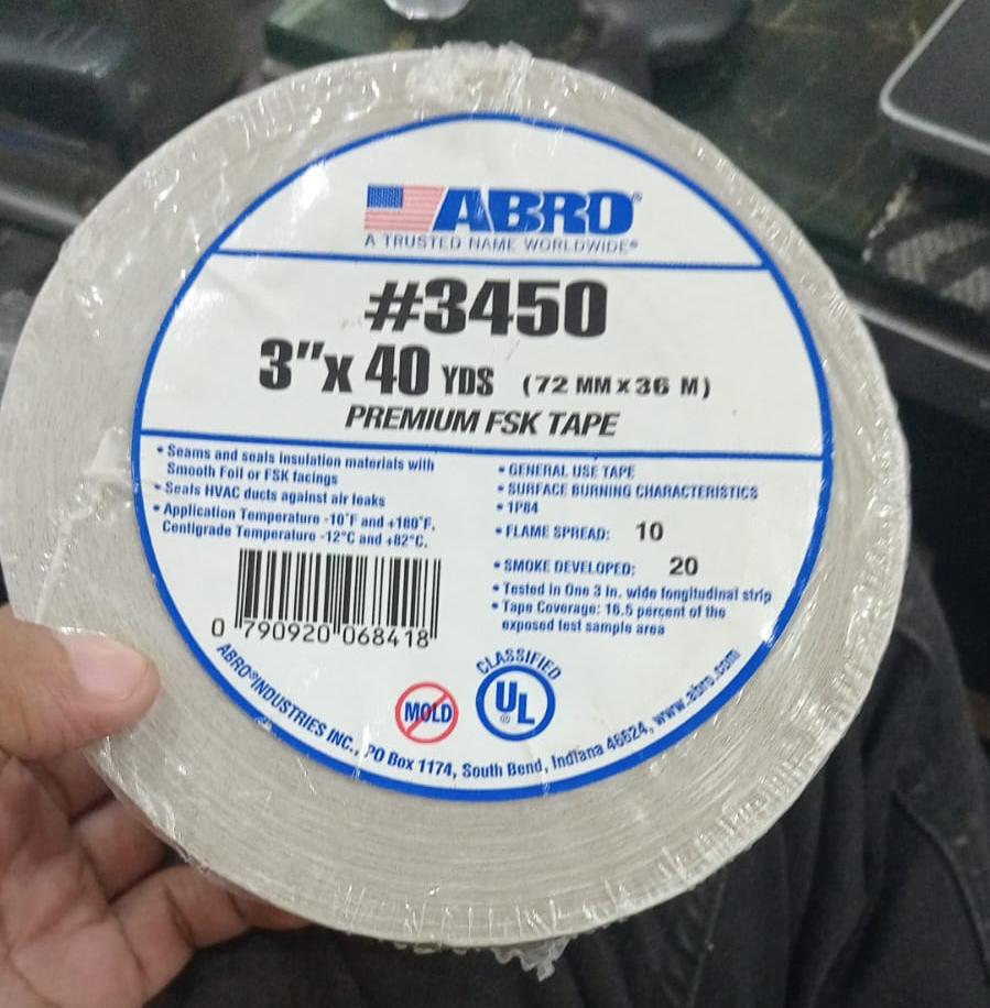ABRO #3450 PREMIUM FSK TAPE in Pakistan - 3 Inch thumbnail 4