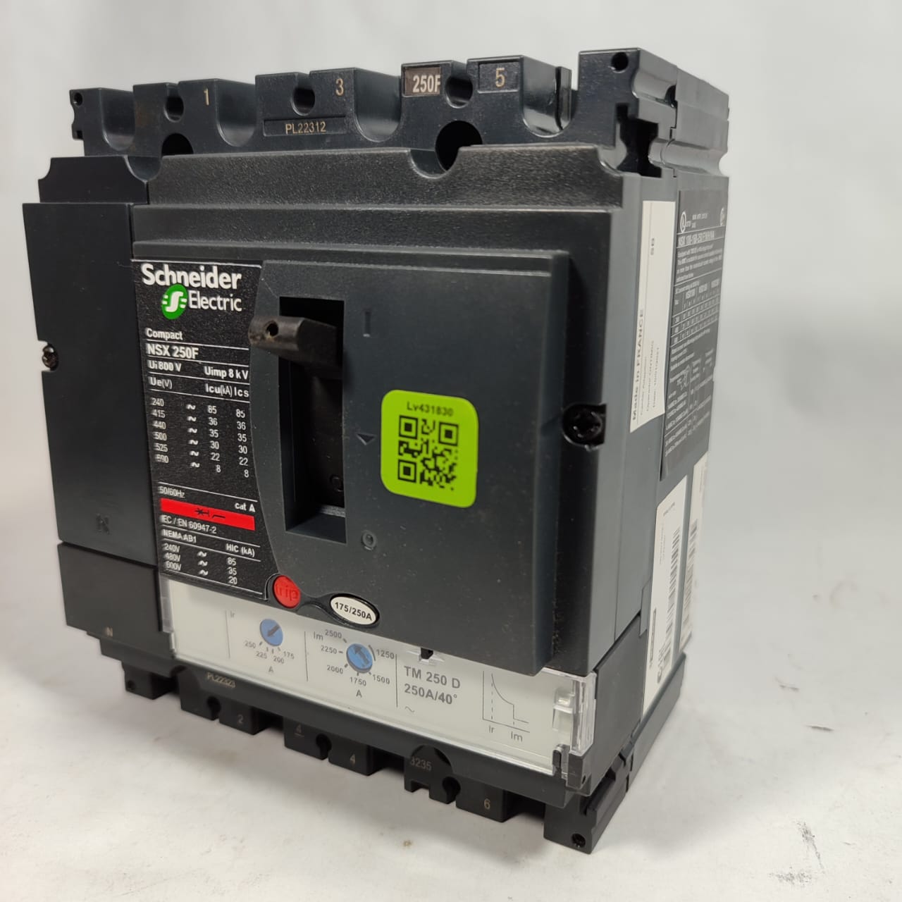 Schneider NSX 250F 4pol 250A MCCB Circuit Breaker USED in Pakistan - 100A