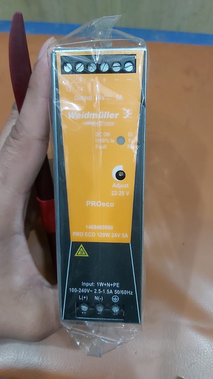 Weidmuller PRO ECO 120W 24V 5A Din Rail Power Supply used item in Pakistan