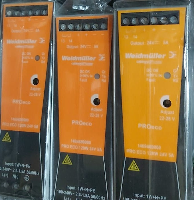 Weidmuller PRO ECO 120W 24V 5A Din Rail Power Supply used item  in Pakistan thumbnail 2