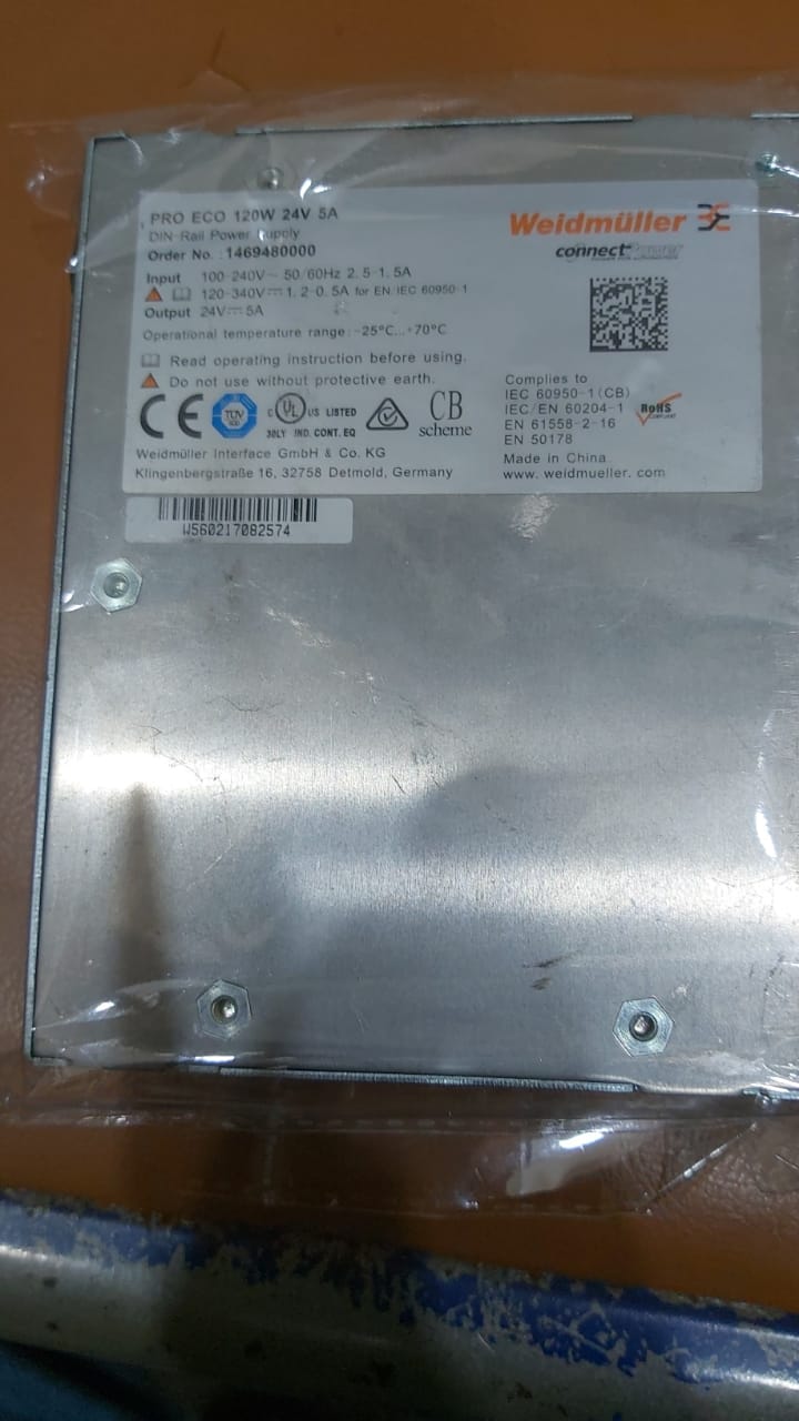 Weidmuller PRO ECO 120W 24V 5A Din Rail Power Supply used item  in Pakistan thumbnail 3