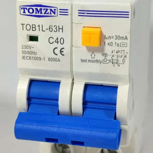 TOMZN TOB1L-63H 30A 2POLE 230V Residual Current Circuit Breaker in Pakistan - 32A thumbnail 5