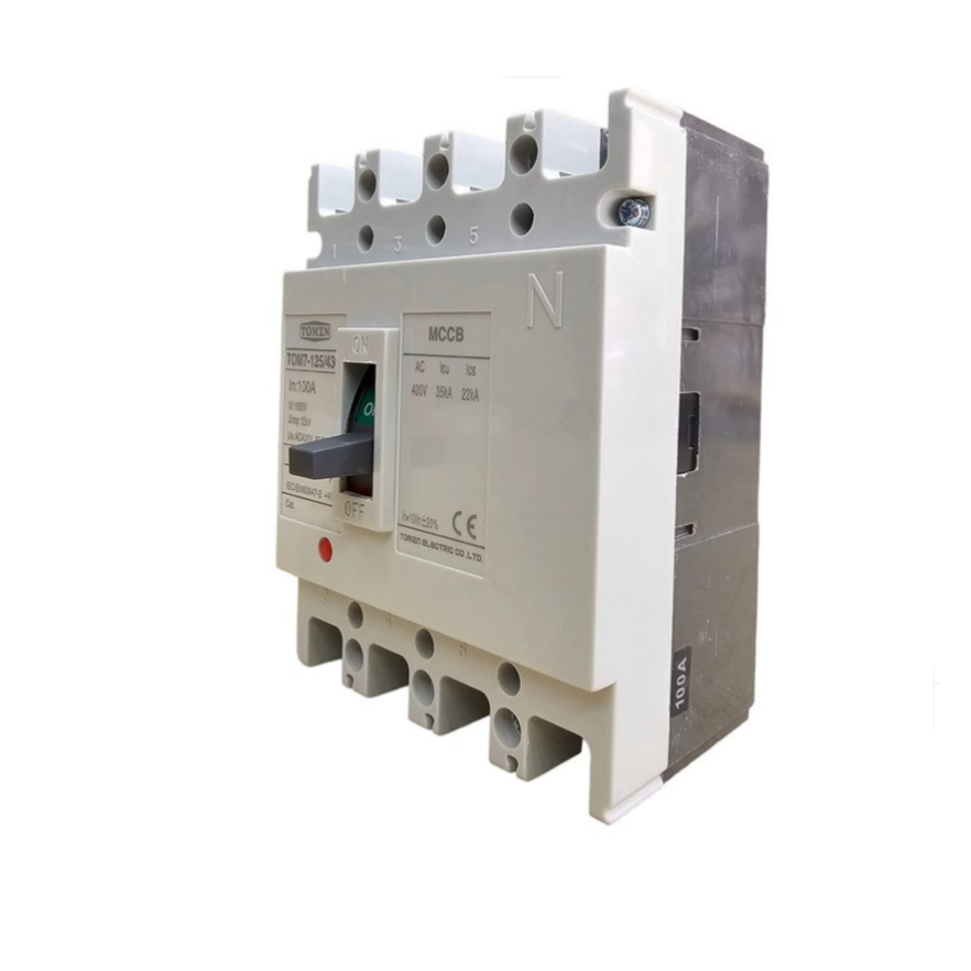 TOMZN TOM7-125/4300 MCCB 100A 4 Pole Circut Breaker in Pakistan - 100A thumbnail 4