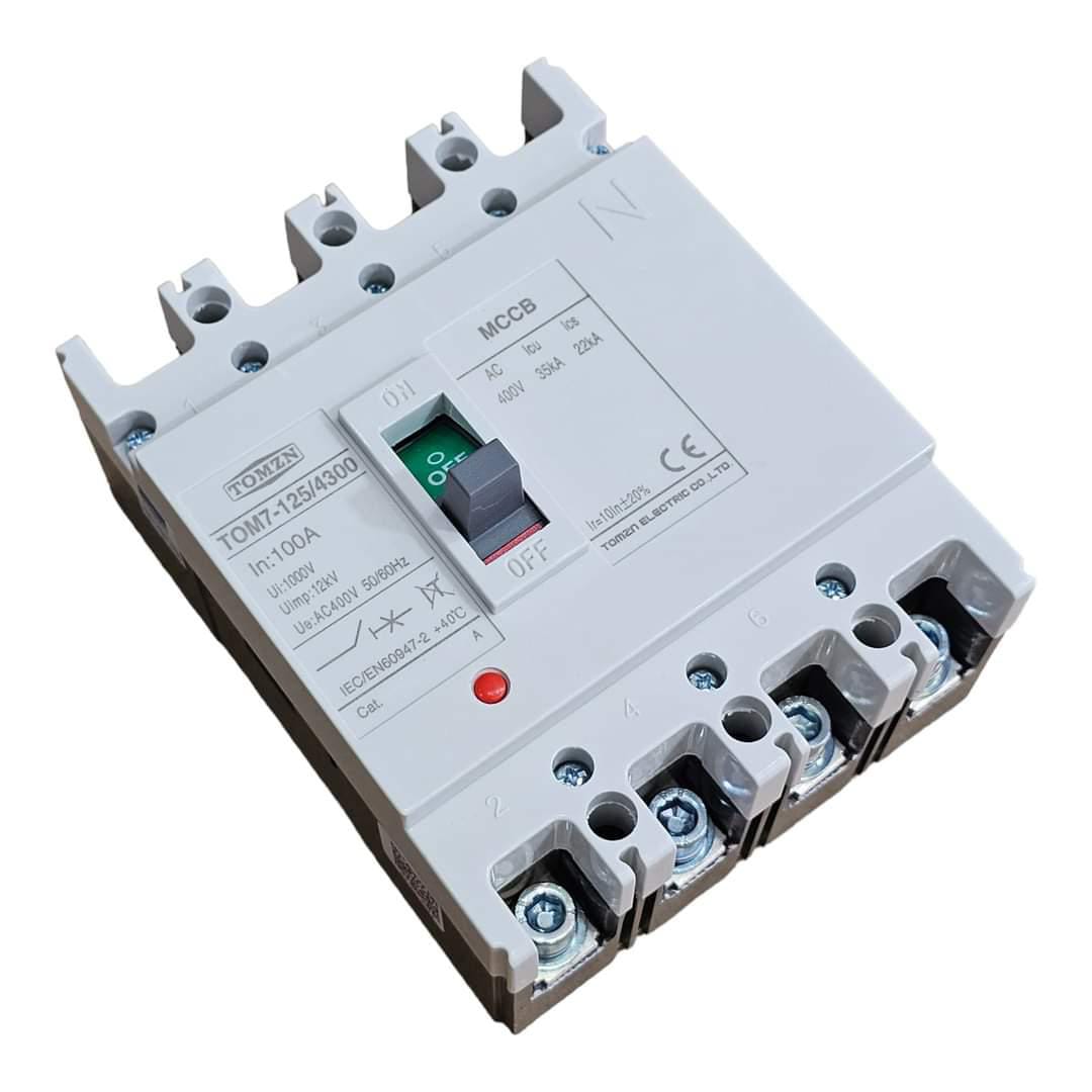 TOMZN TOM7-125/4300 MCCB 100A 4 Pole Circut Breaker in Pakistan - 200A