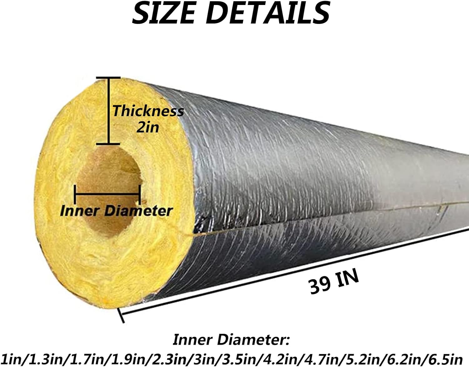 Glass Wool Thermal Insulation Tube Shell 1 inch thicknes  in Pakistan - 10"/2" thumbnail 3