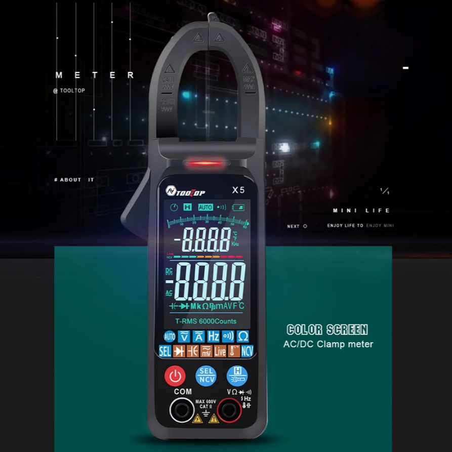 TOOLTOP-X5 Digital AC DC Clamp Meter in Pakistan thumbnail 2