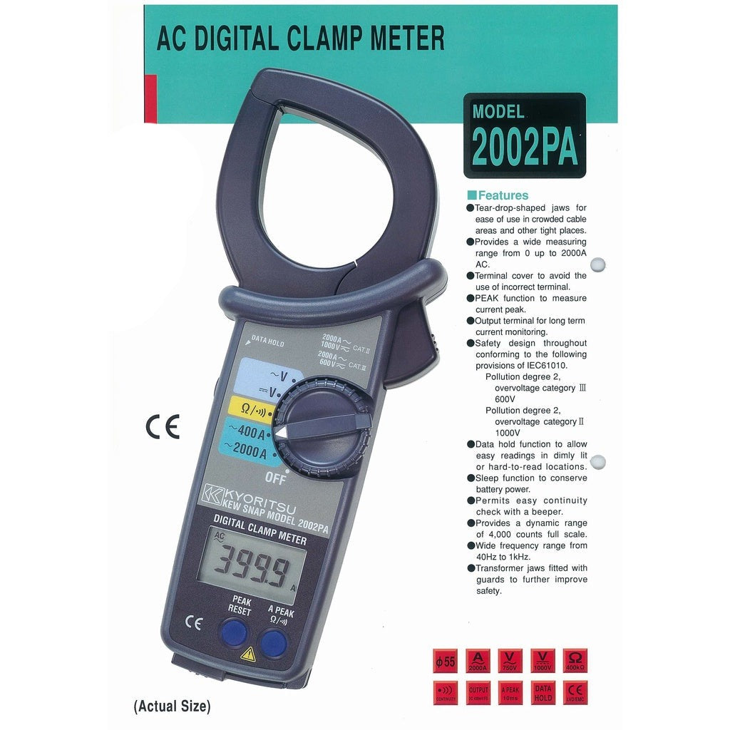 KYORITSU 2002PA AC DIGITAL CLAMP METER in Pakistan thumbnail 6