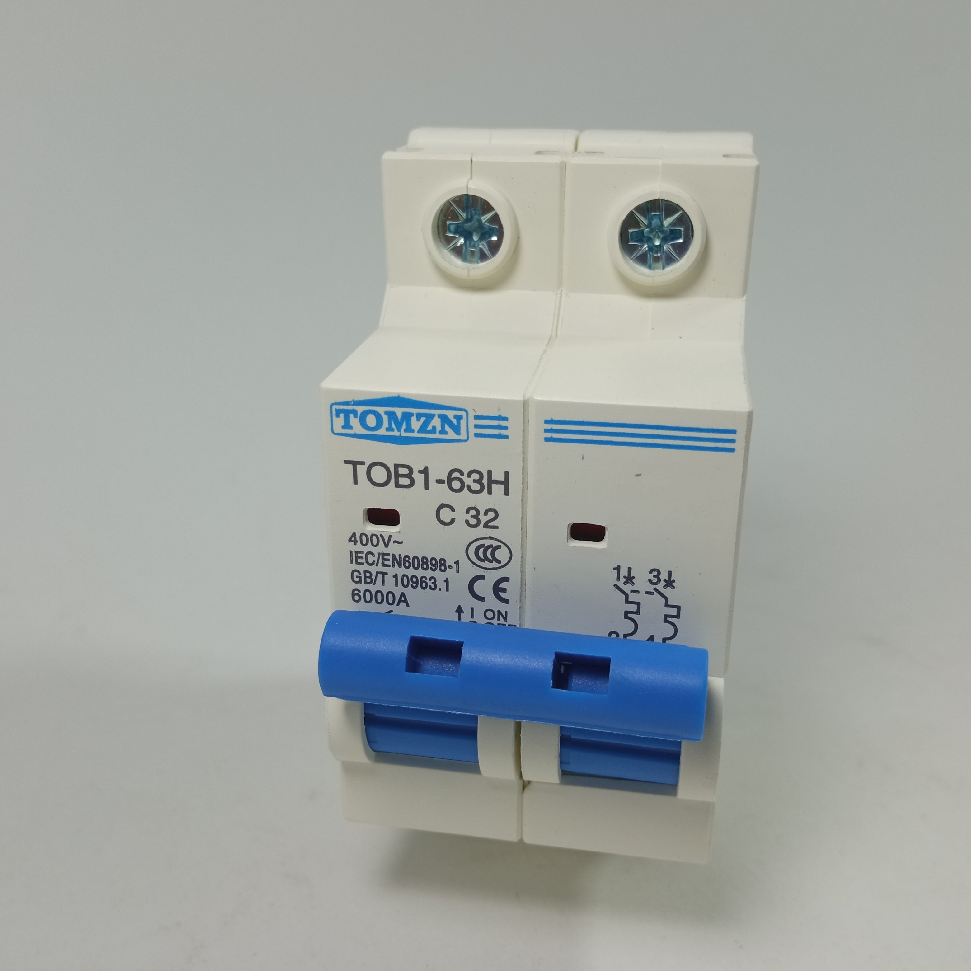 TOMZN TOB1-63H4P 2P C Type AC Mini Circuit Breaker in Pakistan - 16A thumbnail 3