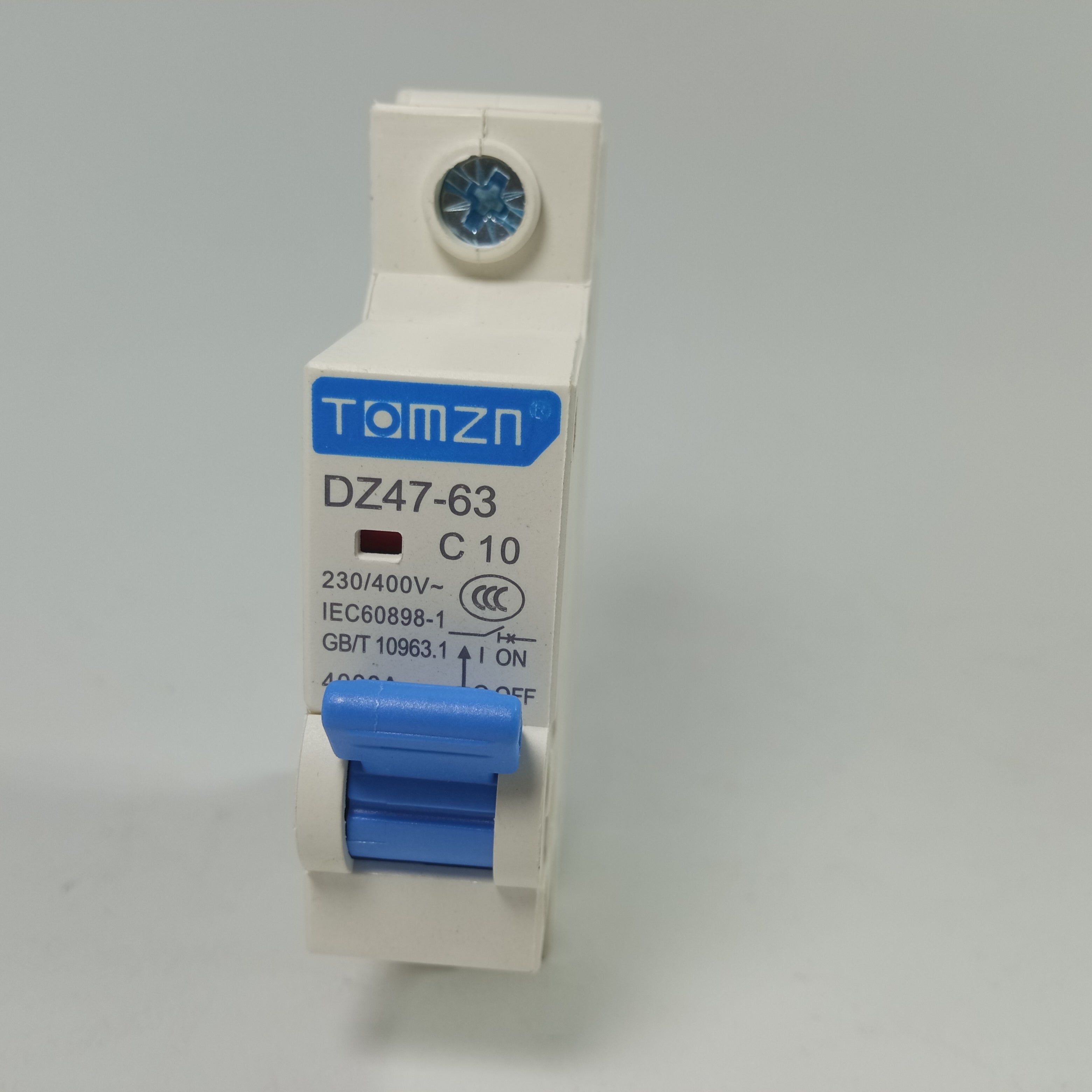 TOMZN DZ47‑63 , Miniature Circuit Breaker 1P 10A DIN Rail Mount 230V 400V in Pakistan - 10A