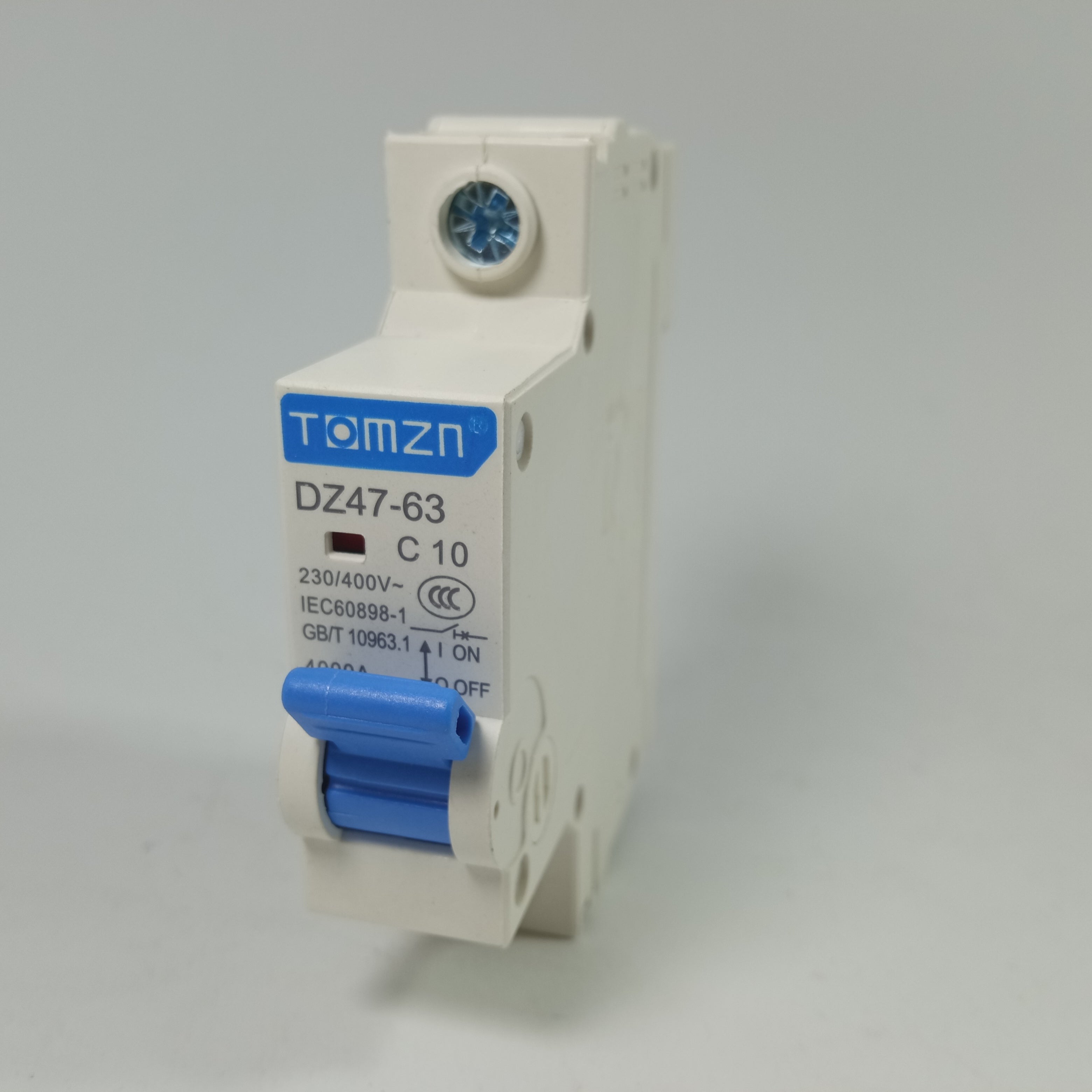 TOMZN DZ47‑63 , Miniature Circuit Breaker 1P 10A DIN Rail Mount 230V 400V in Pakistan - 10A thumbnail 3