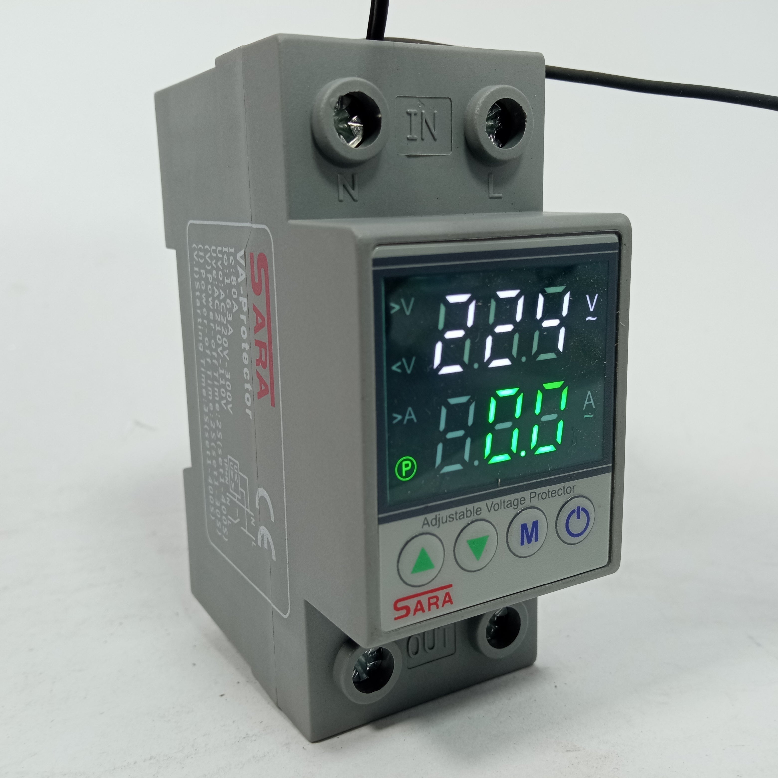 SARA Adjustable V/A Voltage Protector 63A in Pakistan thumbnail 3