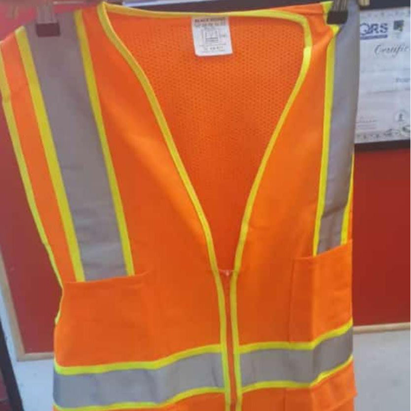 Safety Vest Jacket with Reflective Strips in Pakistan - Red thumbnail 2