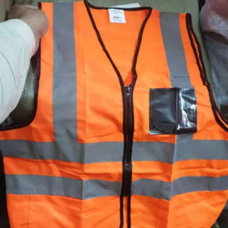 Safety Vest Jacket with Reflective Strips in Pakistan - Orange thumbnail 6