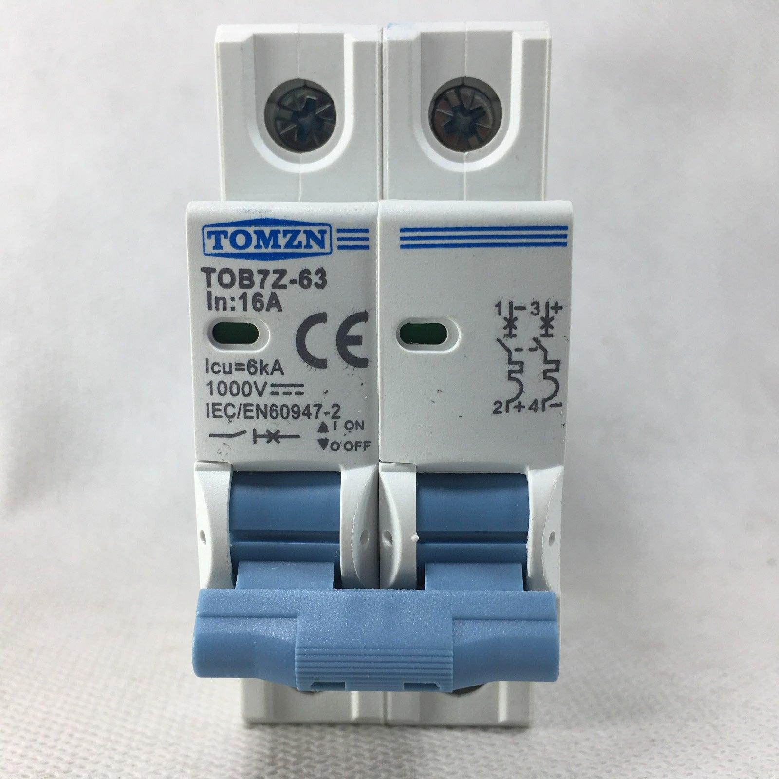 Tomzn TOB7Z-63 2P DC 1000V Solar Mini Circuit Breaker in Pakistan - 63A