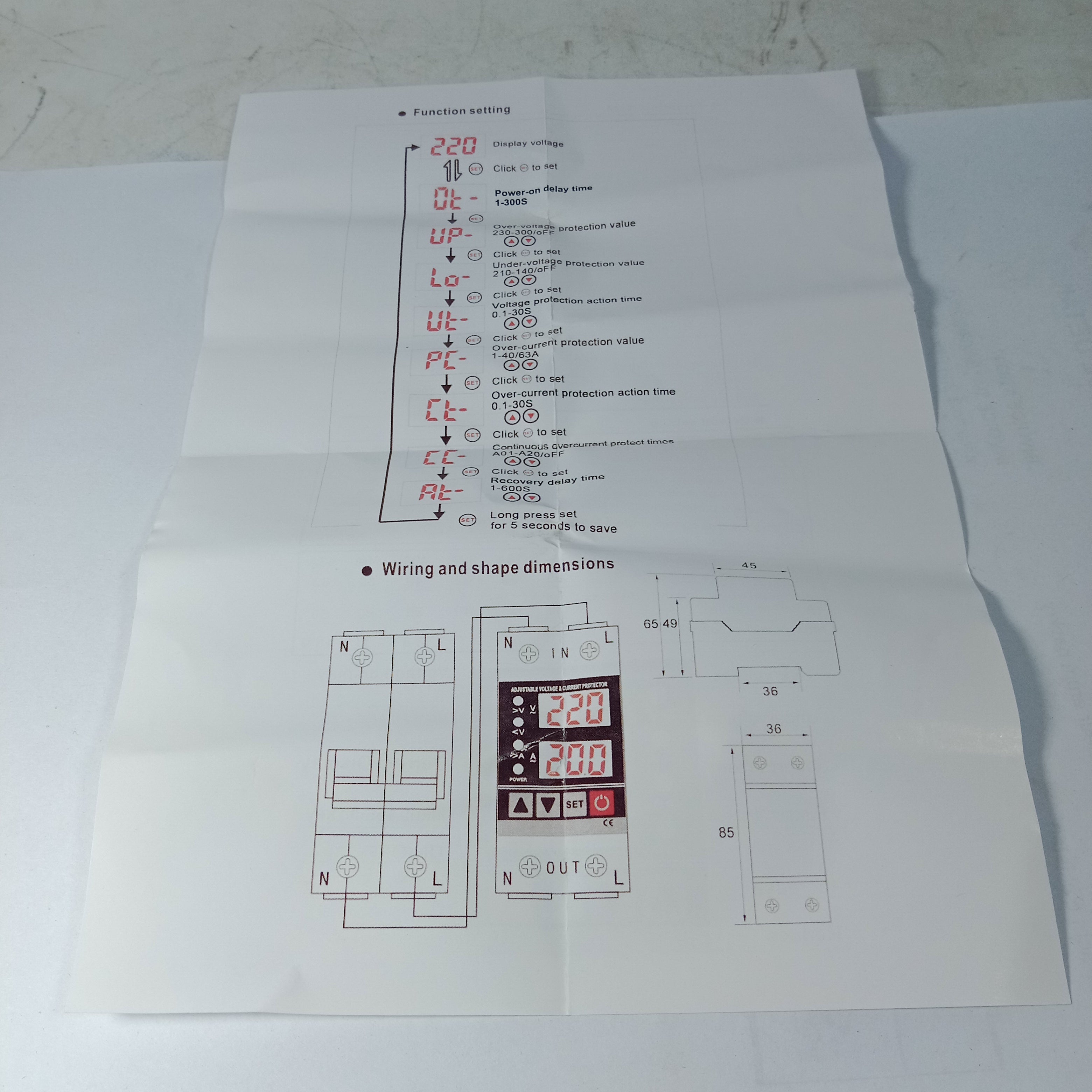 Schneider 63A Adjustable Over/Under Voltage Protection Relay in Pakistan - 63A thumbnail 8