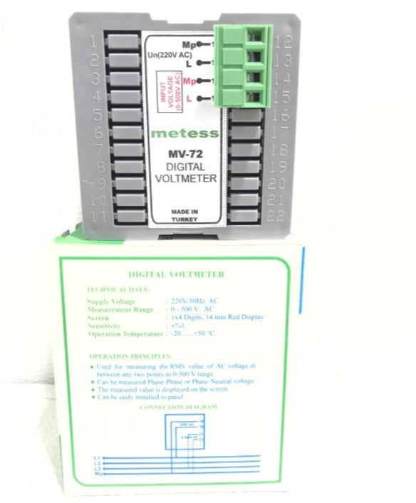 METESS MV-72 Digital Voltmeter in Pakistan - MV-96 / 96x96 thumbnail 3