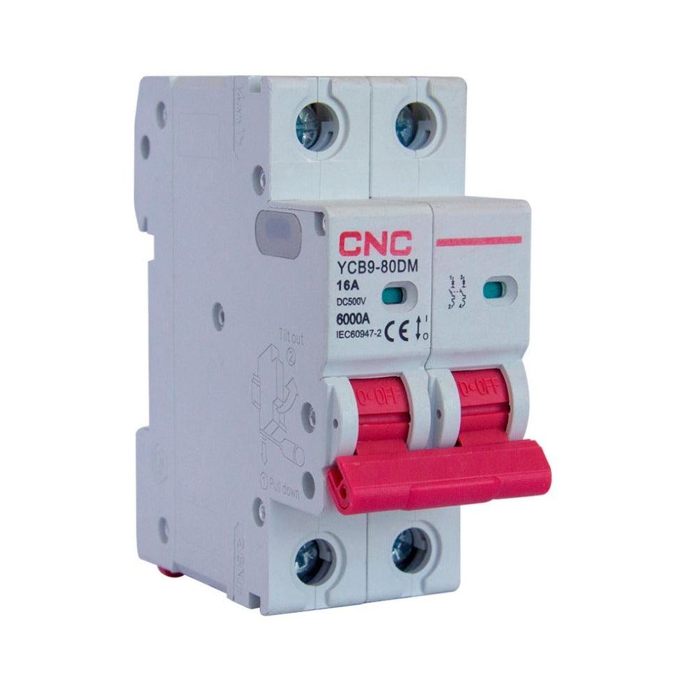 CNC DC Miniature Circuit Breakers YCB9-80DM in Pakistan - 2 Pole 500V DC / 20A thumbnail 2