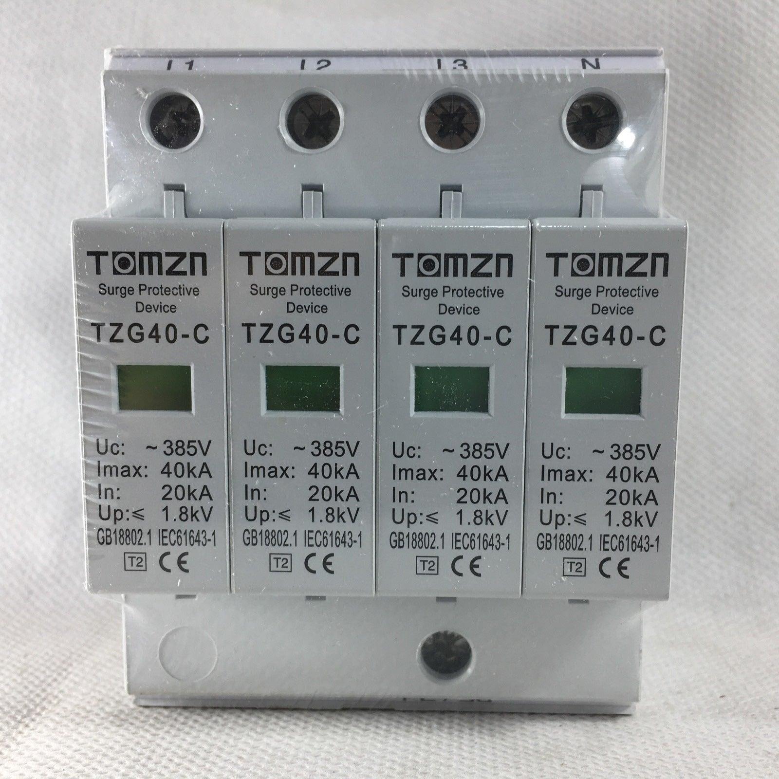3Phase AC tomzn SPD 4pole House Surge Protector voltage Arrester Device in Pakistan