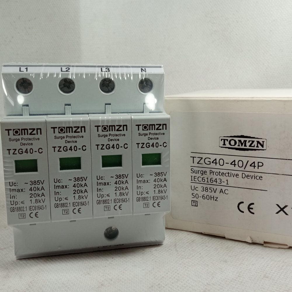 3Phase AC tomzn SPD 4pole House Surge Protector voltage Arrester Device in Pakistan thumbnail 2