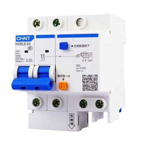 CHINT RCBO NXBLE-63 2 Pole Residual Current Circuit Breaker in Pakistan - 2P / 6A