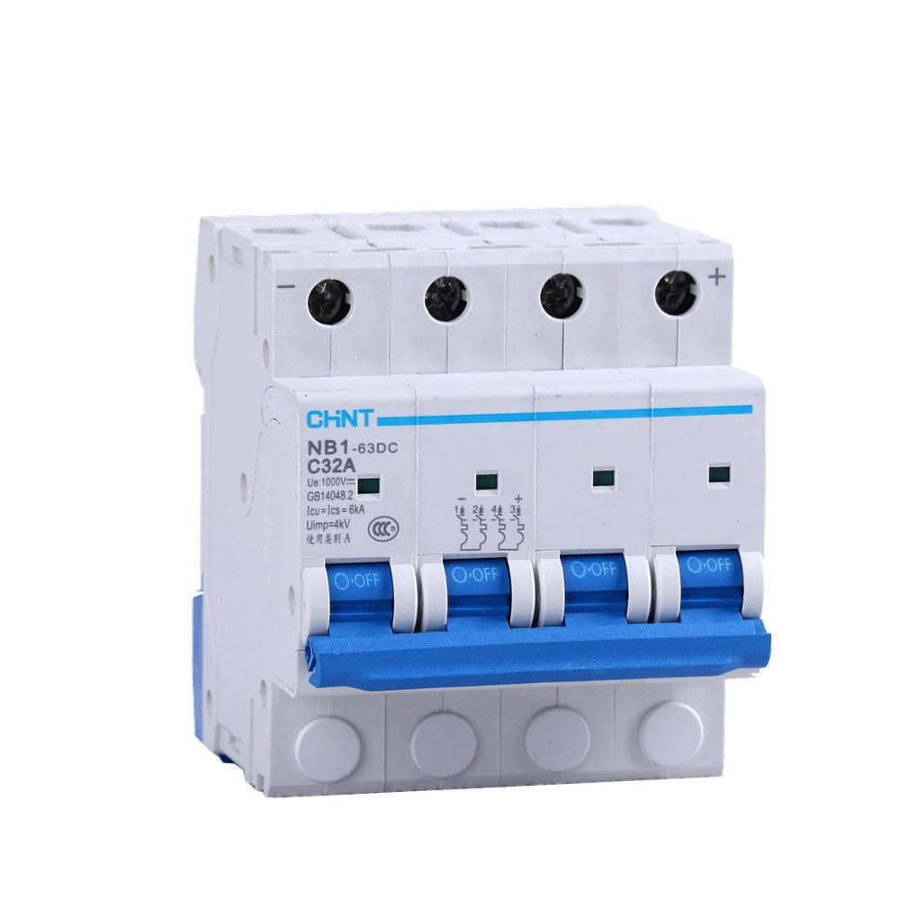 CHINT NB1-63DC 4P DC Solar Mini Circuit Breaker Overload Protection Switch in Pakistan - 1 Amp