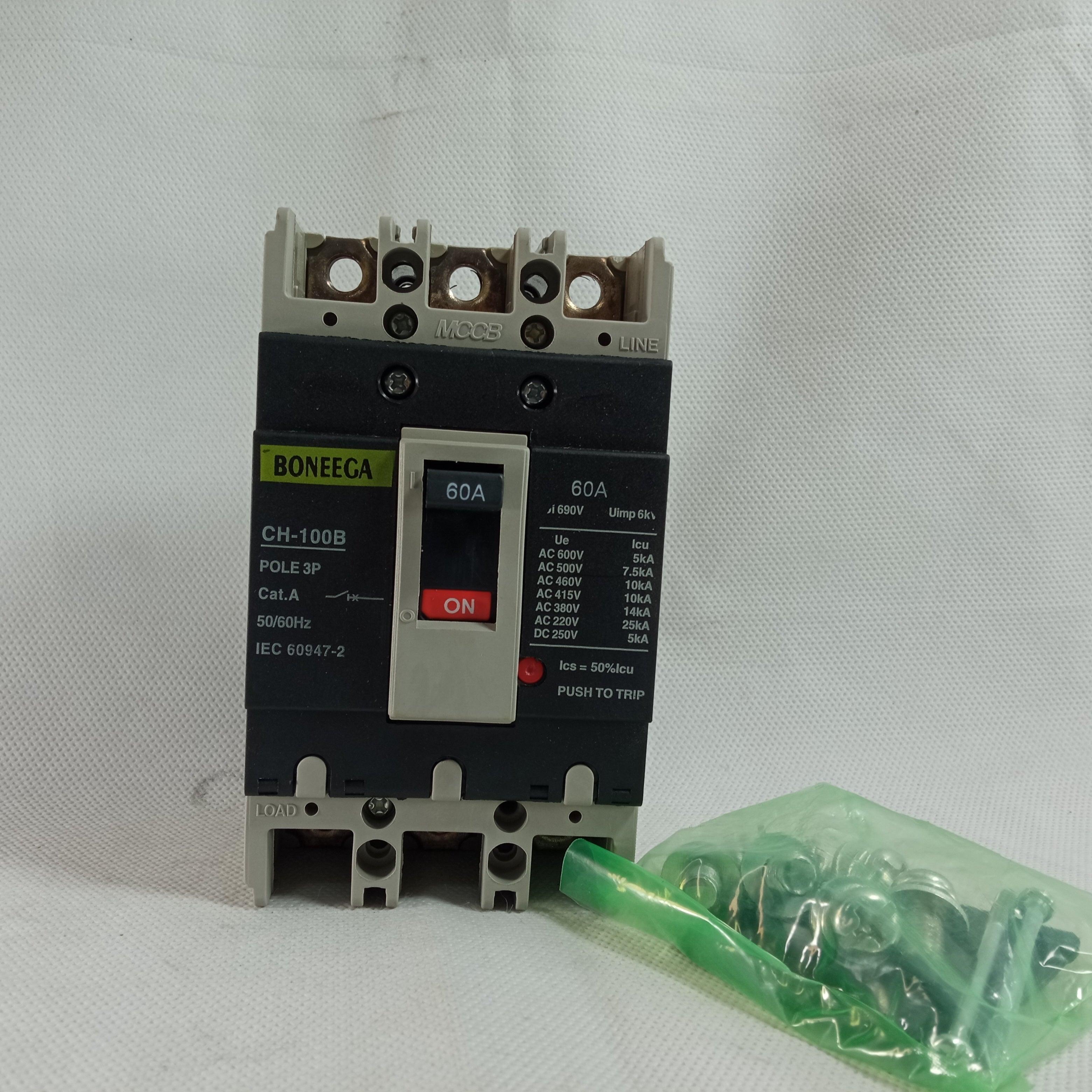 MCCB Boneega Three Pole Circuit Breaker in Pakistan - 3P / 60A thumbnail 4