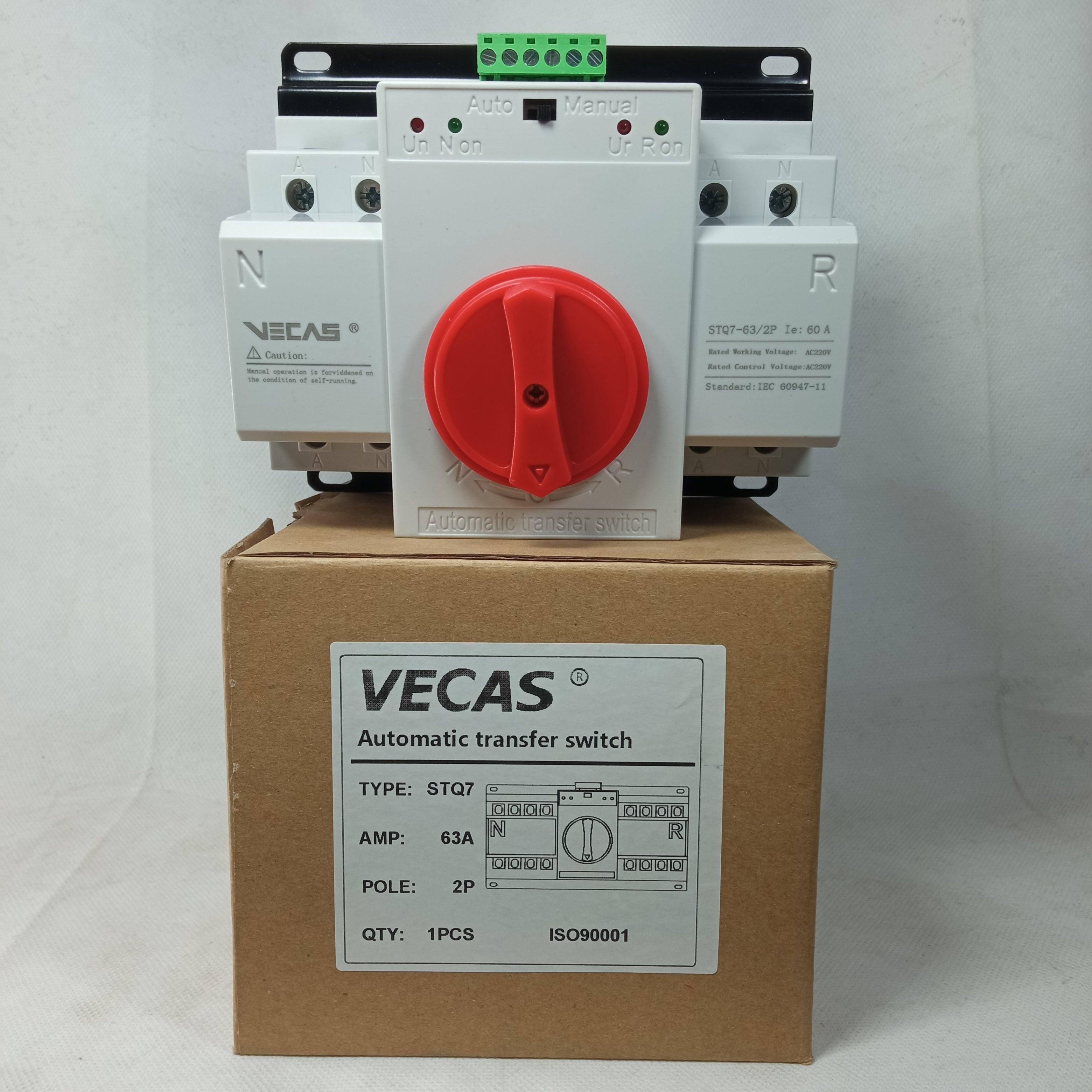 ATS SWITCH Automatic Transfer Switch VECAS STQ7 in Pakistan - 2P / 63A
