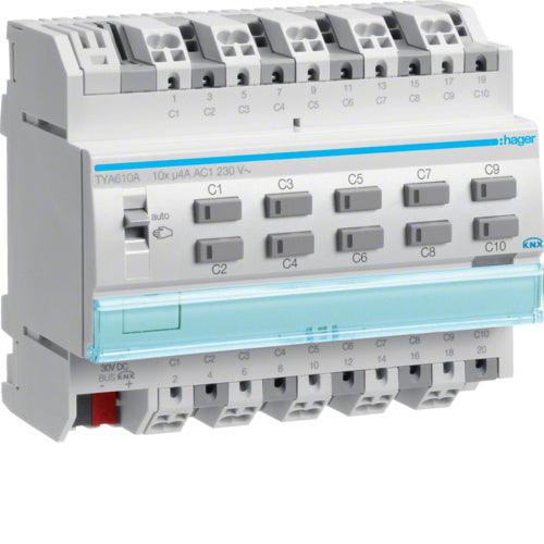 Hager TYA610A Channel Switch Shutter Actuator Output Module 4A 230V AC RMD in Pakistan