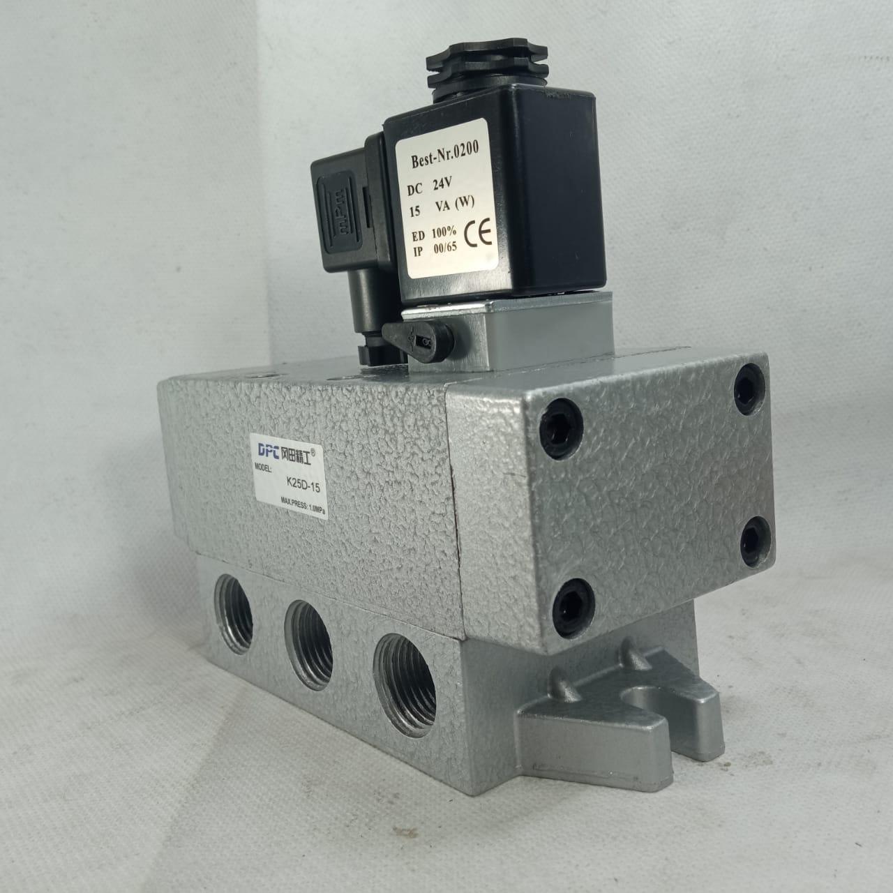 K25D-15 Solenoid Valve 2 Position 5 Way Compressed Air with Oil Mist Single in Pakistan thumbnail 3