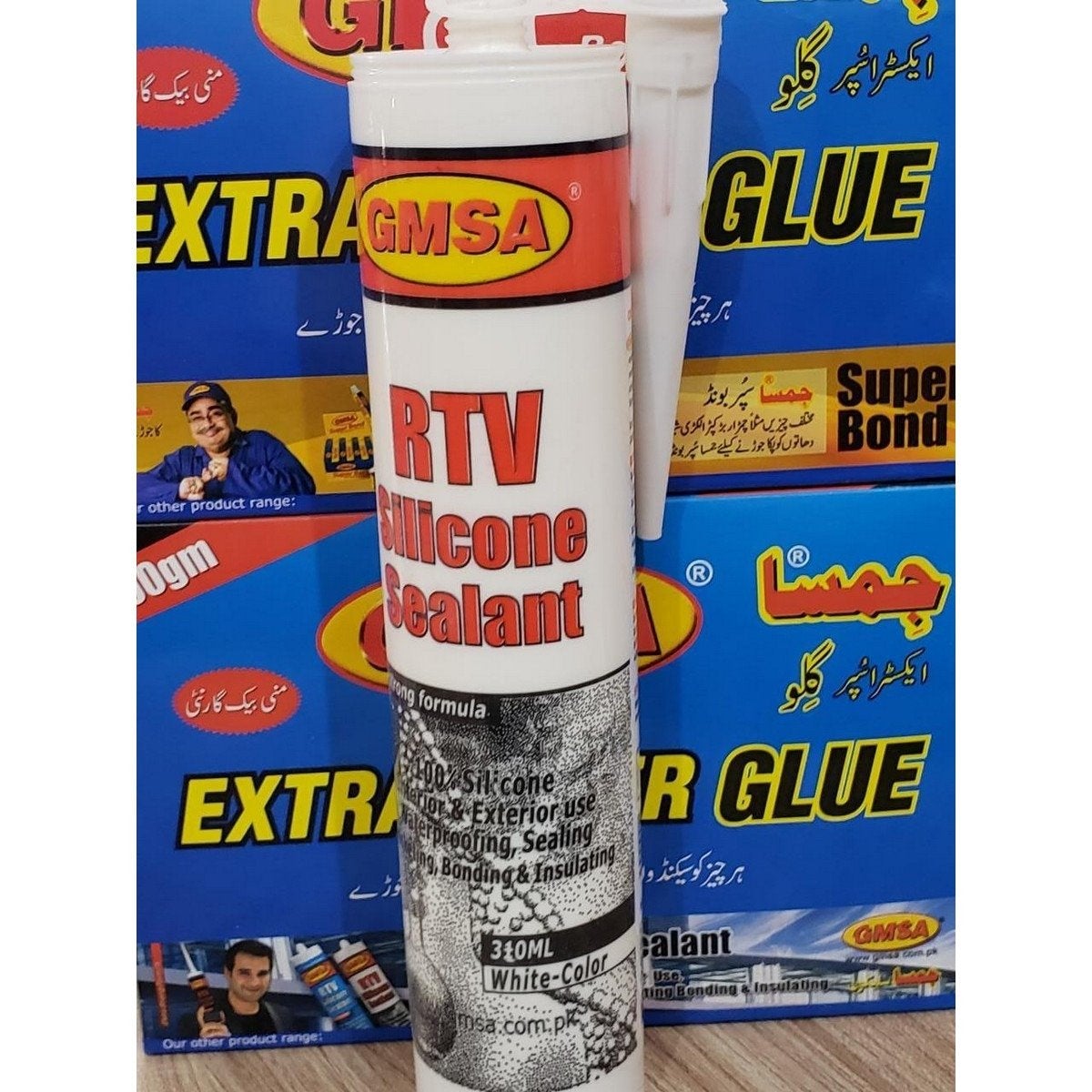 GMSA RTV Silicone Sealant Clear 310ml in Pakistan - Red