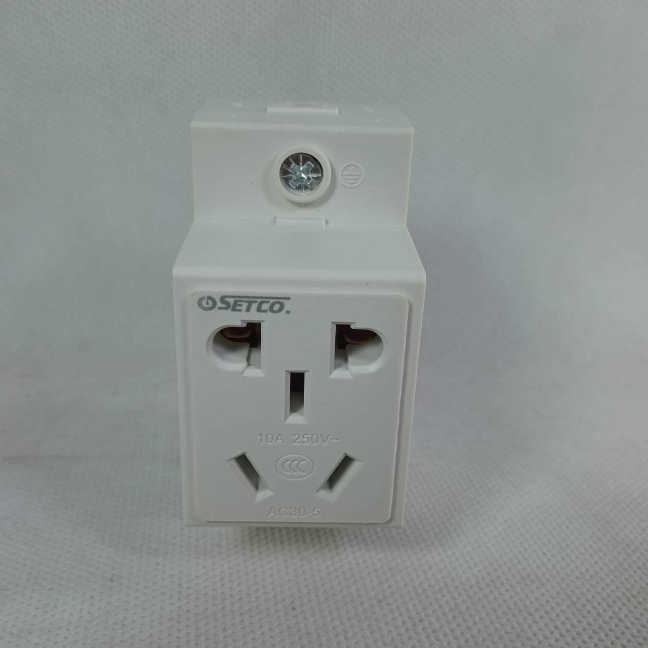 Setco Five Holes AC30 modular socket rail socket outlet in Pakistan