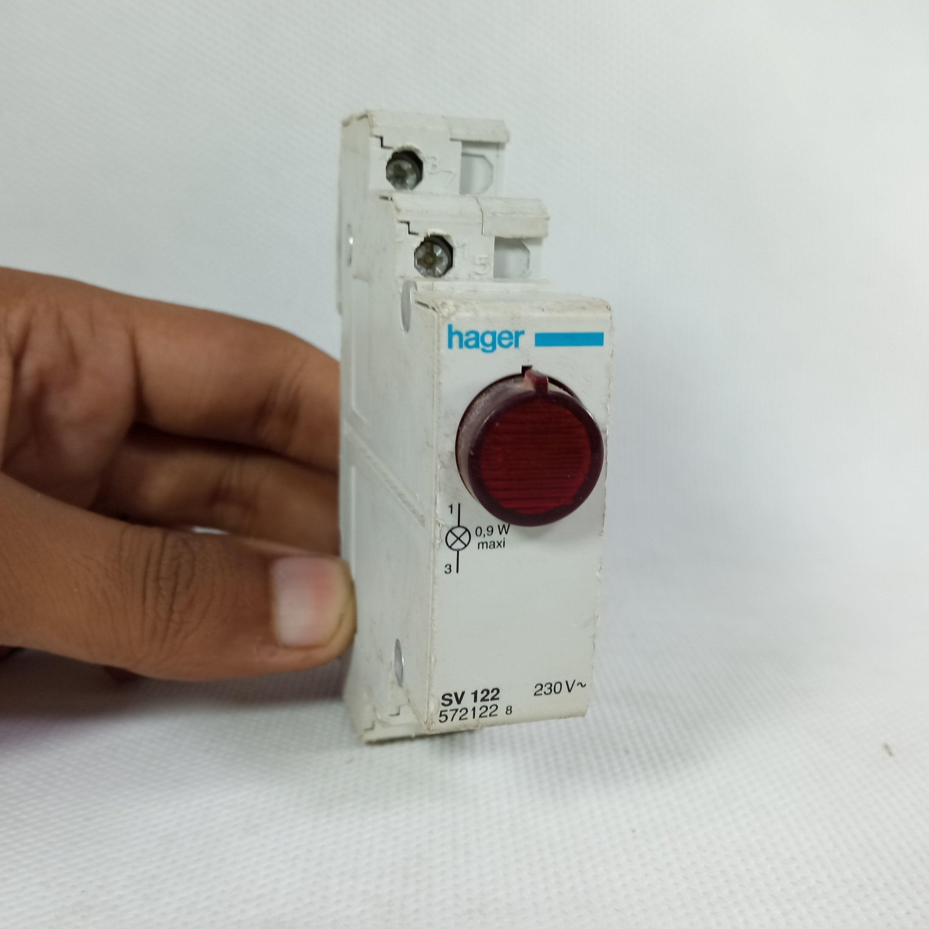 HAGER Red Indicator SV122 250V Red Signal Light 1 MOD Din Mount in Pakistan