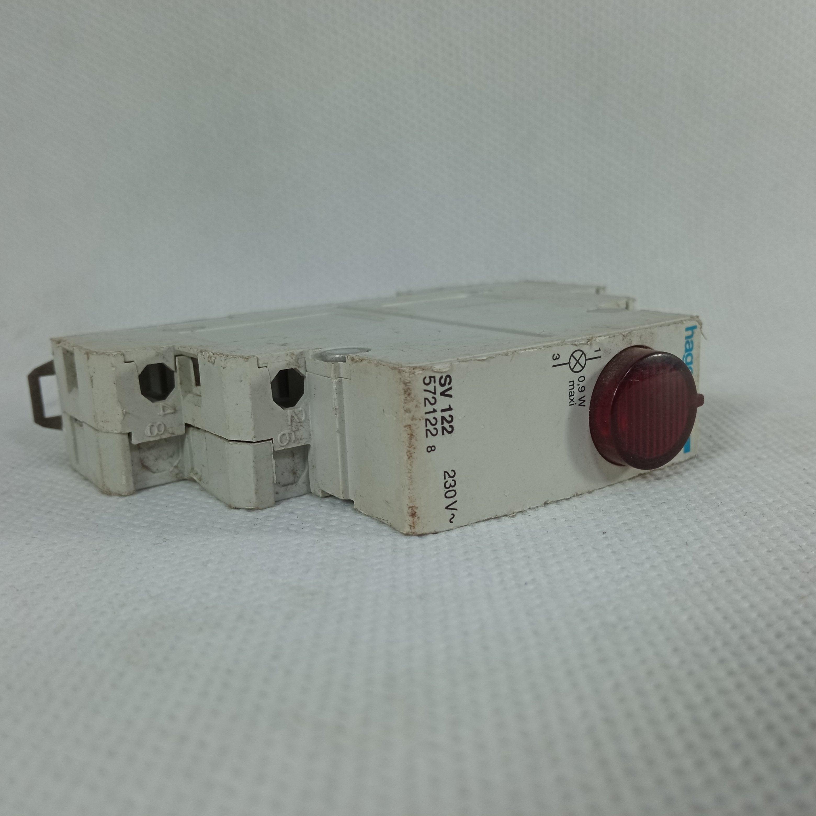 HAGER Red Indicator SV122 250V Red Signal Light 1 MOD Din Mount in Pakistan thumbnail 2