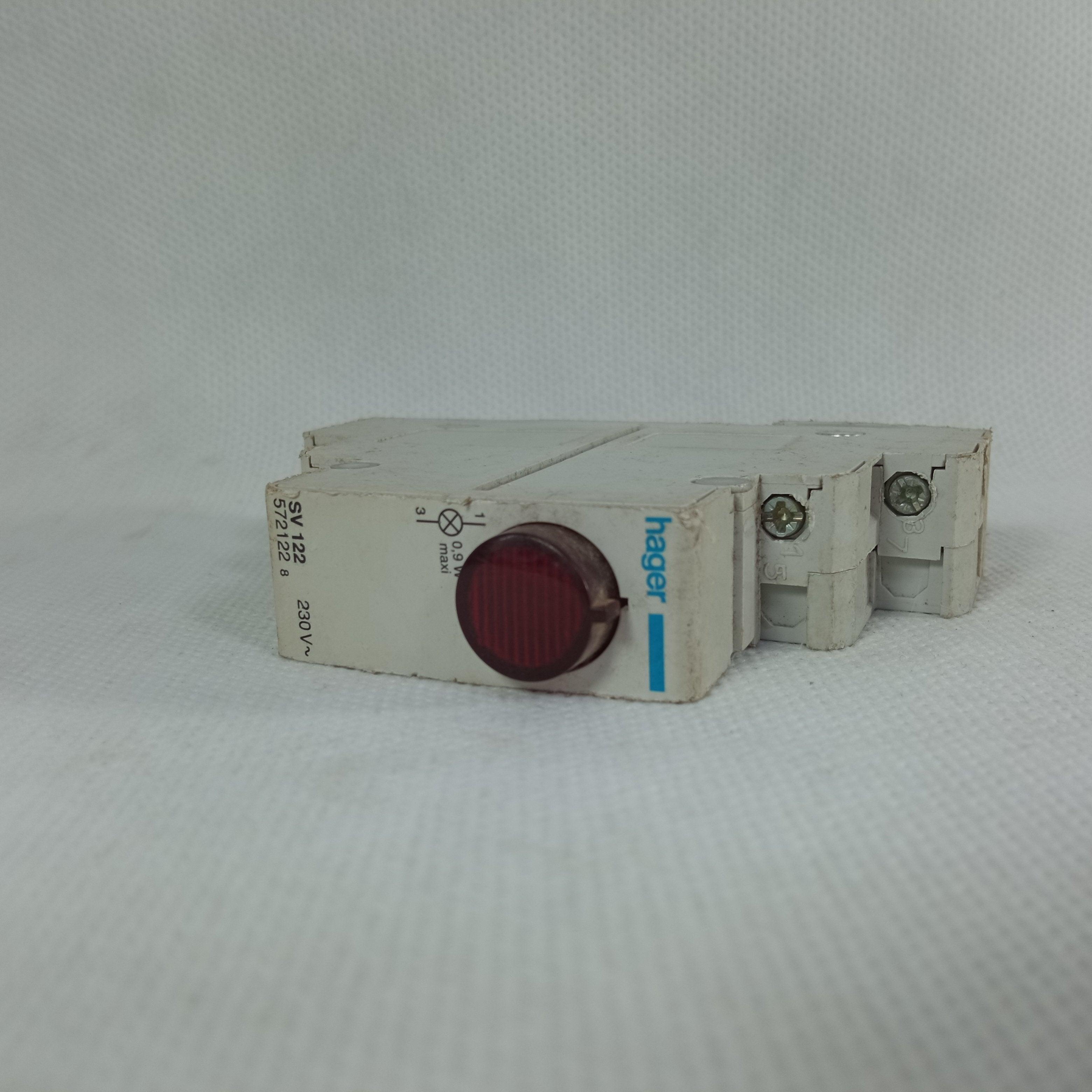 HAGER Red Indicator SV122 250V Red Signal Light 1 MOD Din Mount in Pakistan thumbnail 3