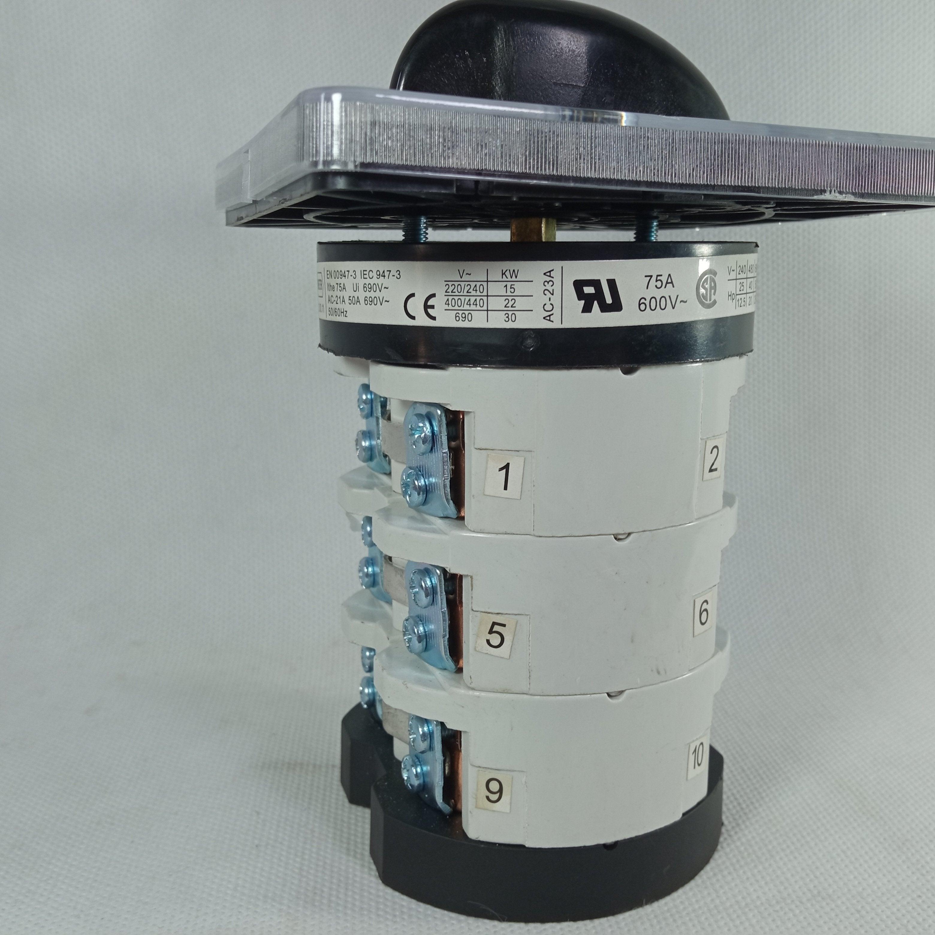 High Current 75A Cam Switch 0-3 Position 3 Poles Rotary Changeover Switches in Pakistan thumbnail 5