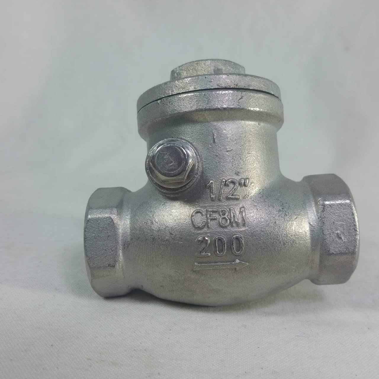 Stainless Steel CF8M 200 Psi Non Return Thread Swing Check Valve in Pakistan - 1/2 INCH