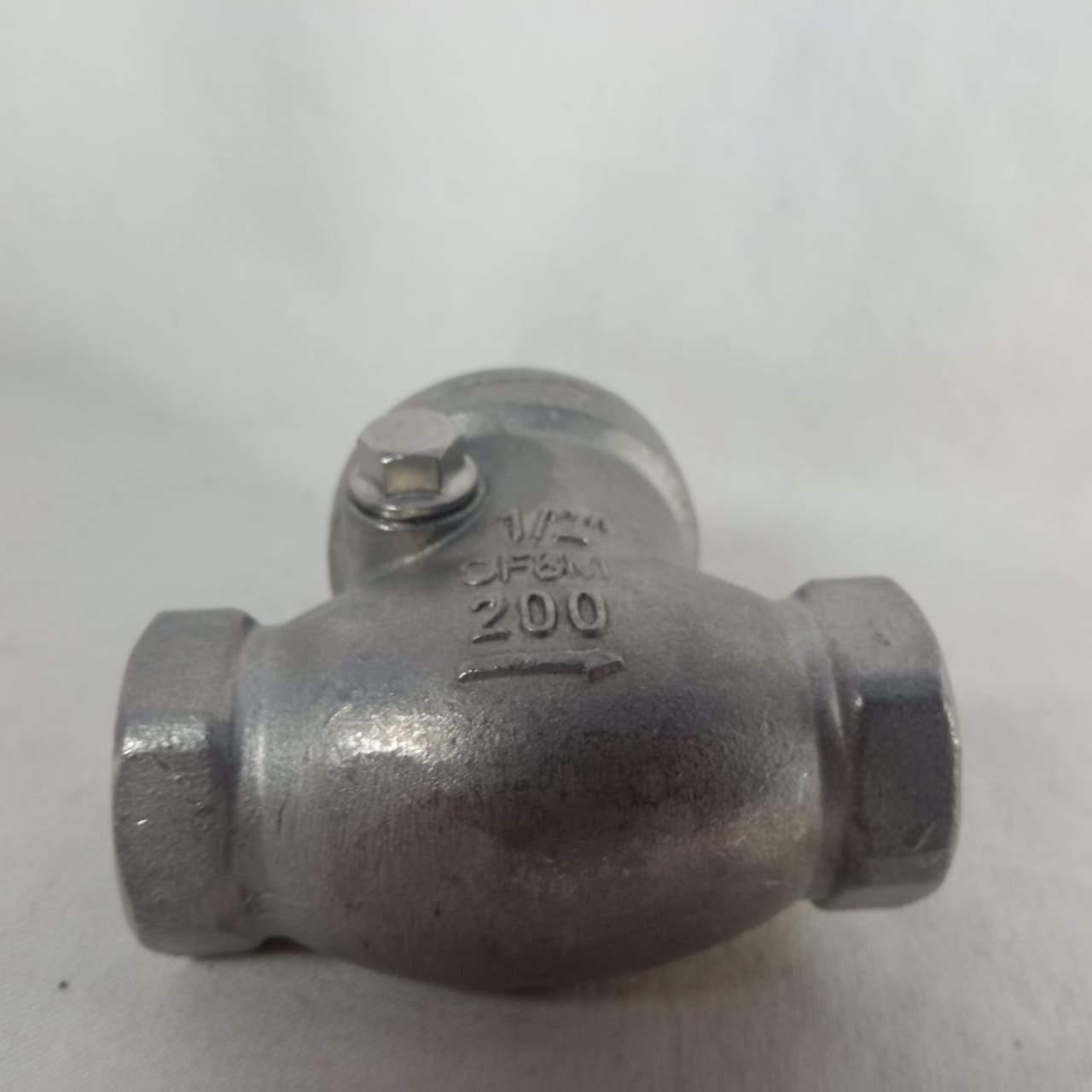 Stainless Steel CF8M 200 Psi Non Return Thread Swing Check Valve in Pakistan - 1 INCH thumbnail 3