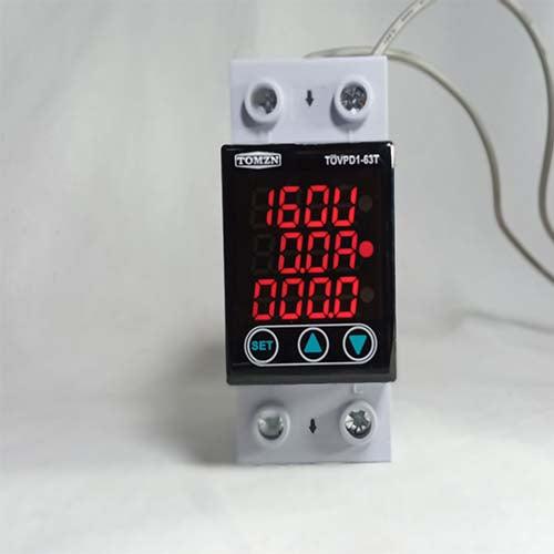 63A 3 in 1 Din Rail Adjustable Current Voltage Protection Device TOVPD1-63T Tomzn in Pakistan thumbnail 2