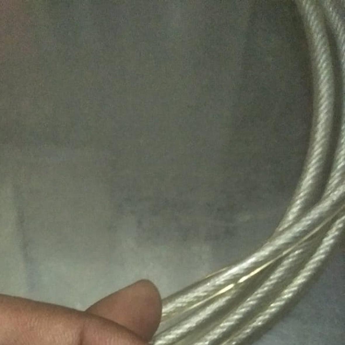 Steel wire rope clear PVC insulated (10 foot) - 6mm thumbnail 2